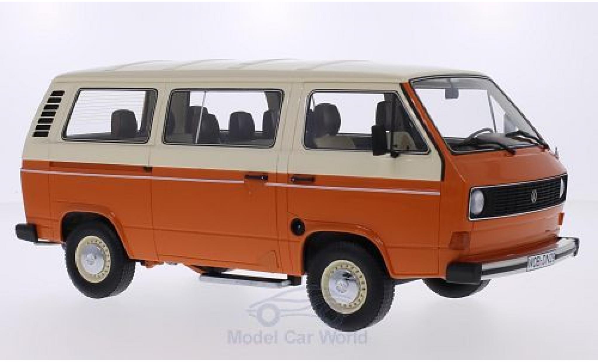 Volkswagen T3 B 1/18 Premium ClassiXXs Bus oranje/beige modelauto