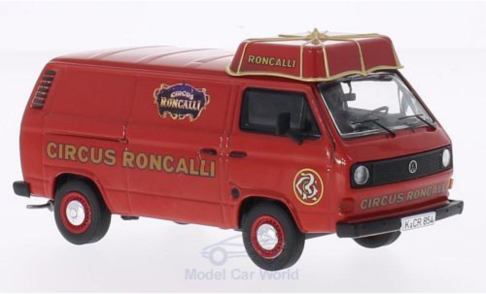 Volkswagen T3 A 1/43 Premium ClassiXXs a Circus Roncalli Kasten mit Schirmdach modelauto