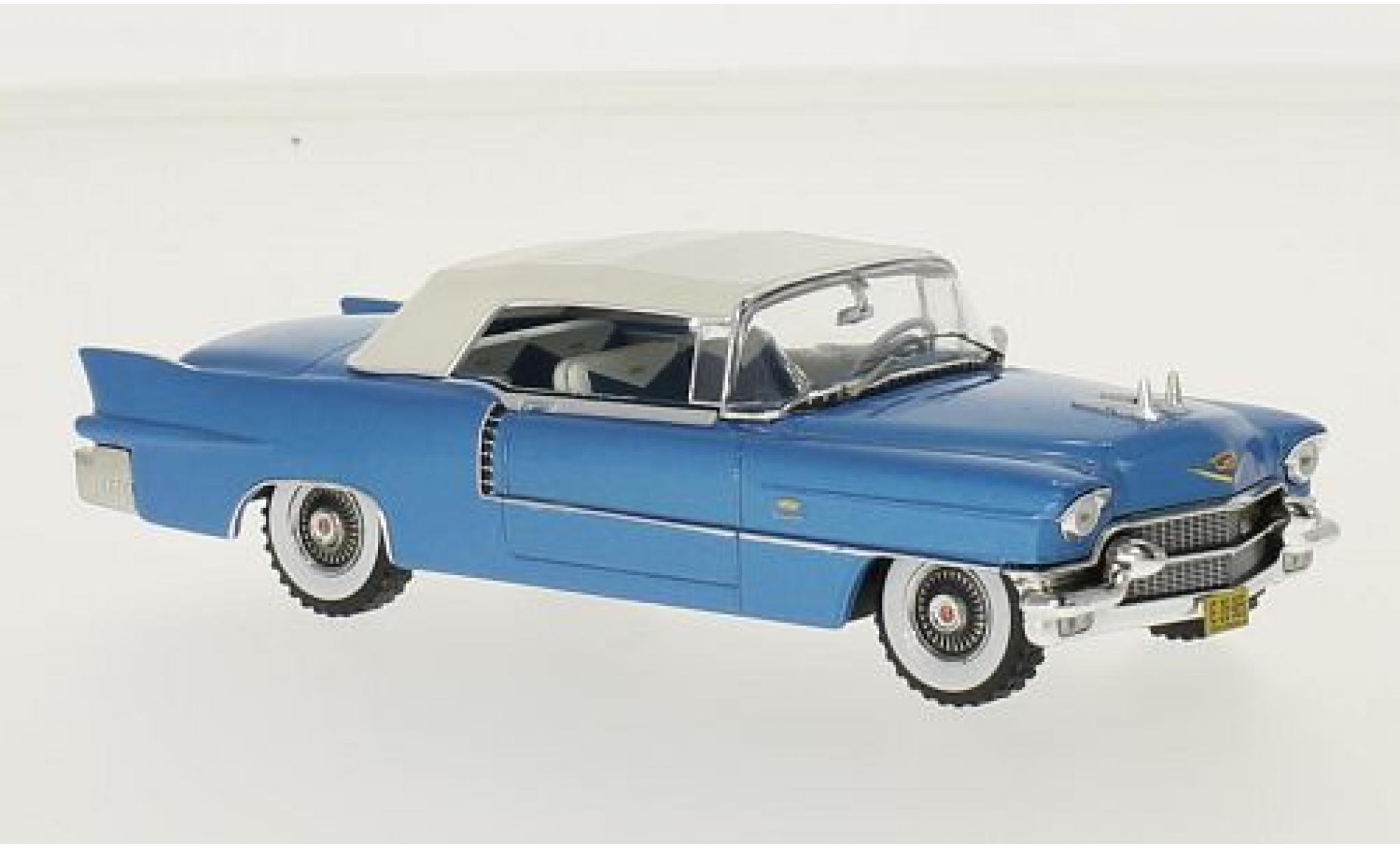 Cadillac Eldorado 1/43 Premium X Biarritz metallic blauw/wit 1956 modelauto