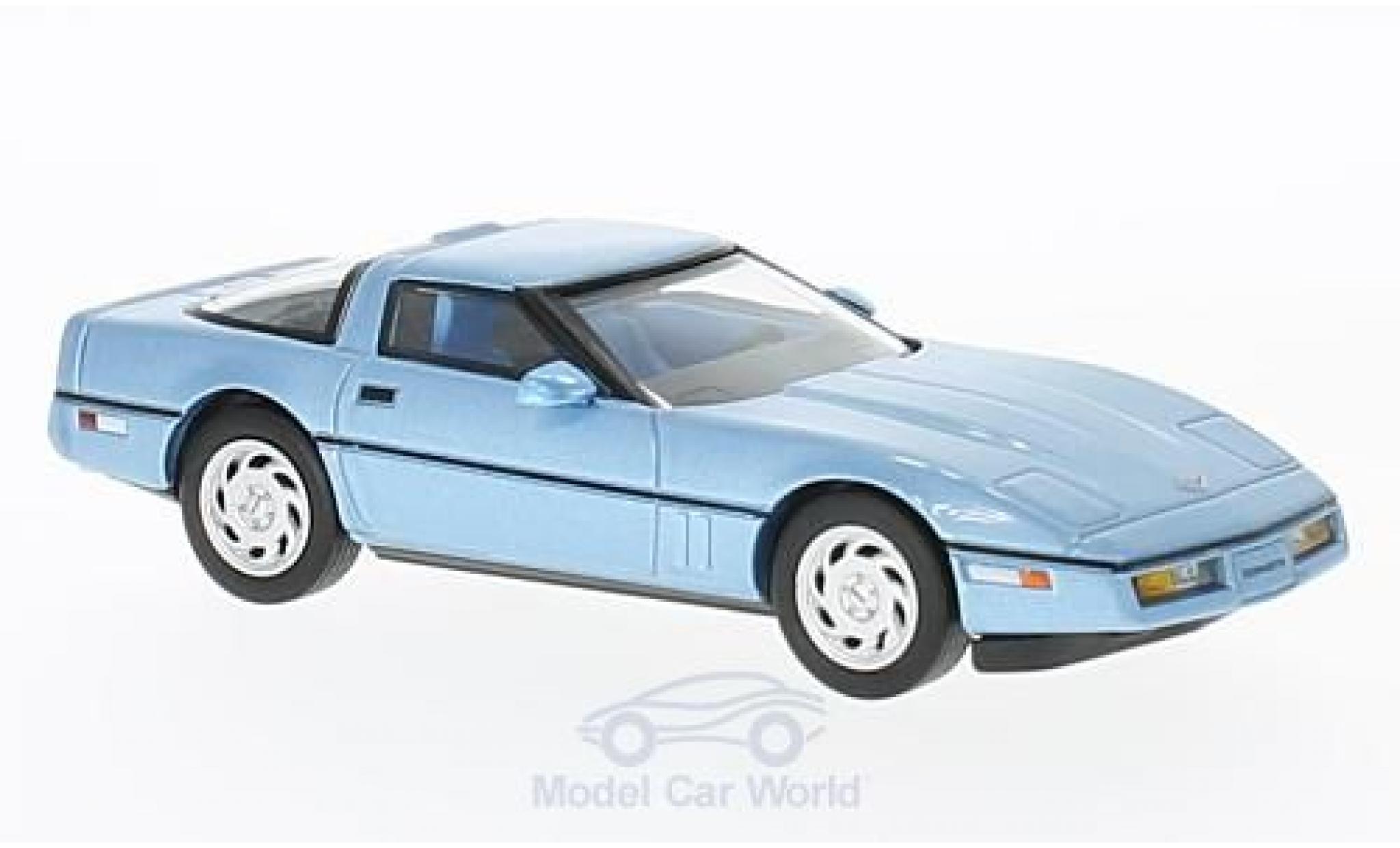 Chevrolet Corvette C4 1/43 Premium X (C4) metallic blauw 1984 modelauto