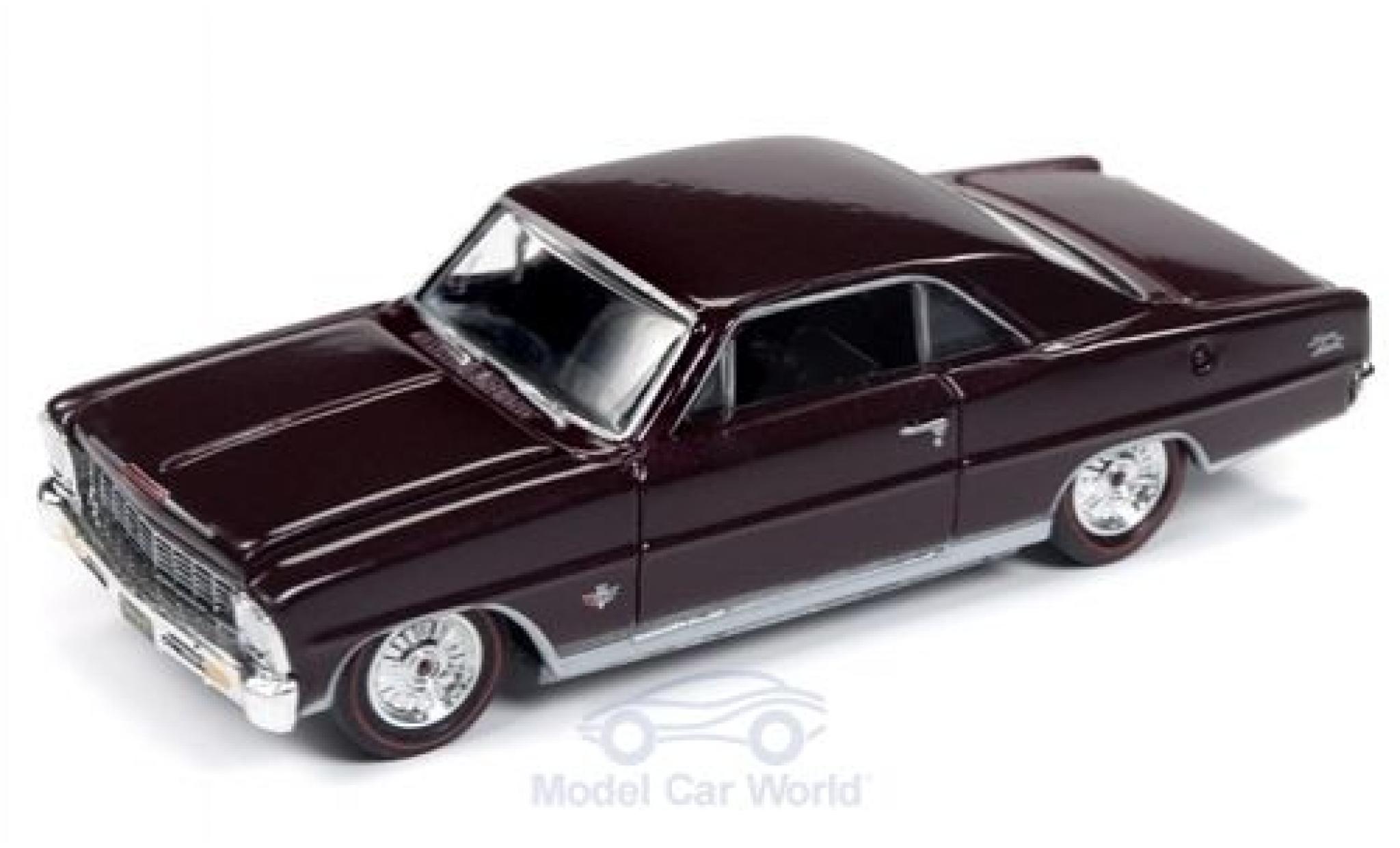 Chevrolet Nova 1/64 Racing Champions SS rood 1966 modelauto
