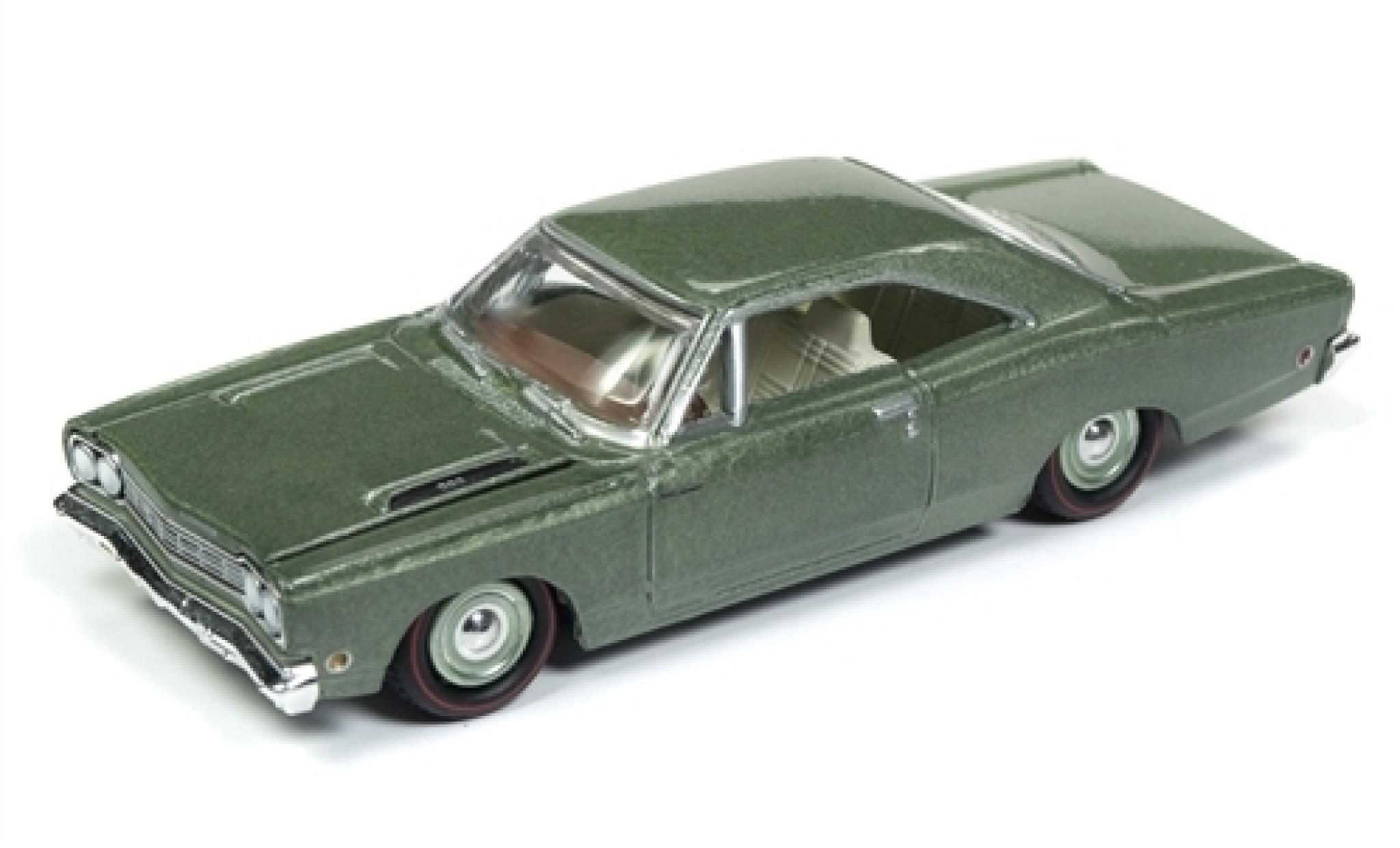 Plymouth Road Runner 1/64 Racing Champions metallic groen 1968 modelauto