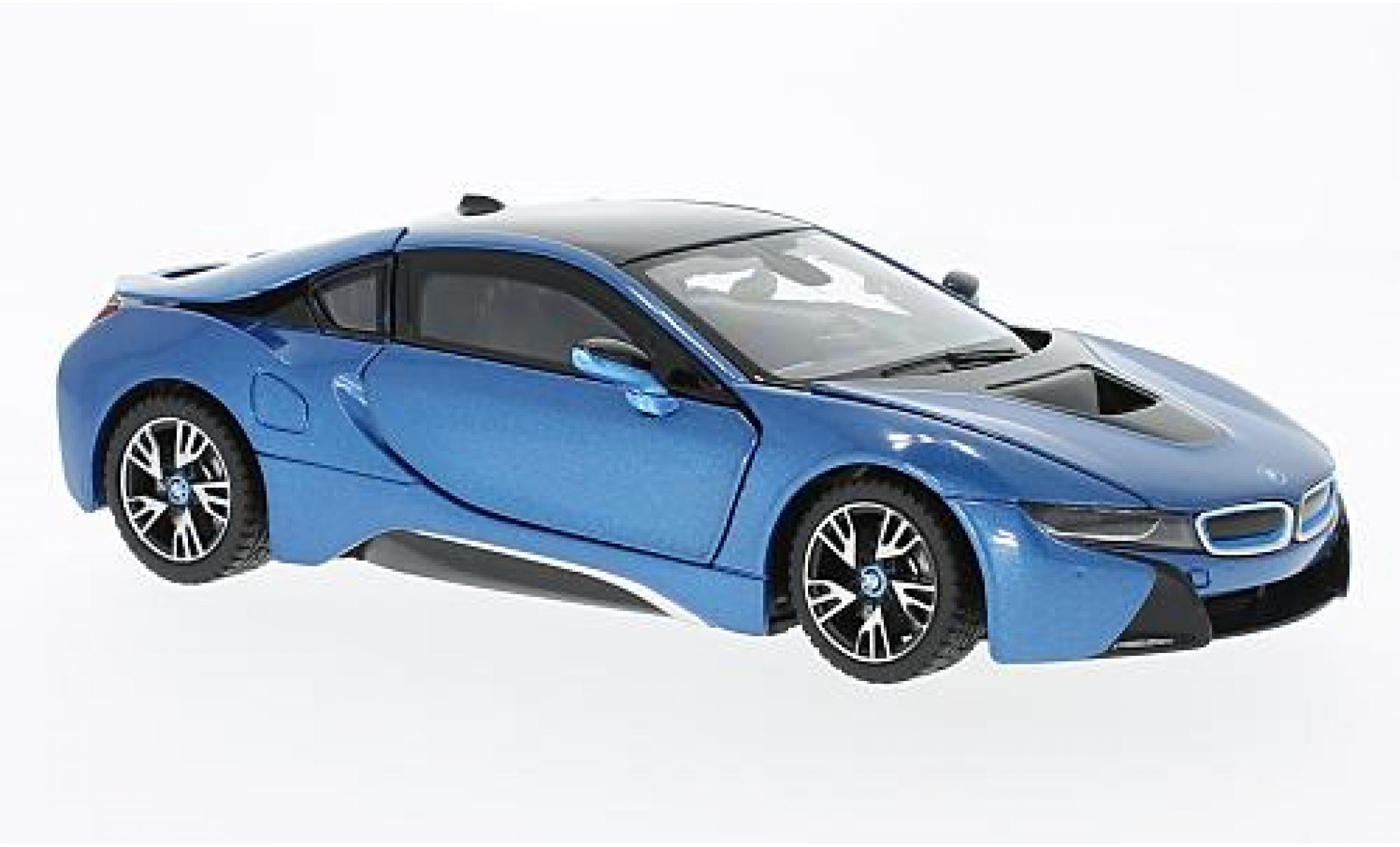 Bmw i8 1/24 Rastar metallic blauw modelauto