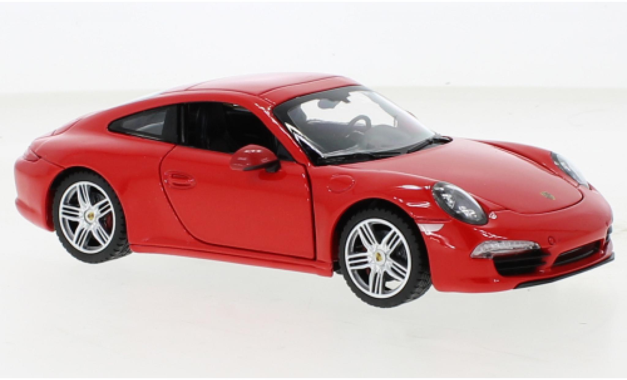 Porsche 911 1/24 Rastar Carrera S rood modelauto
