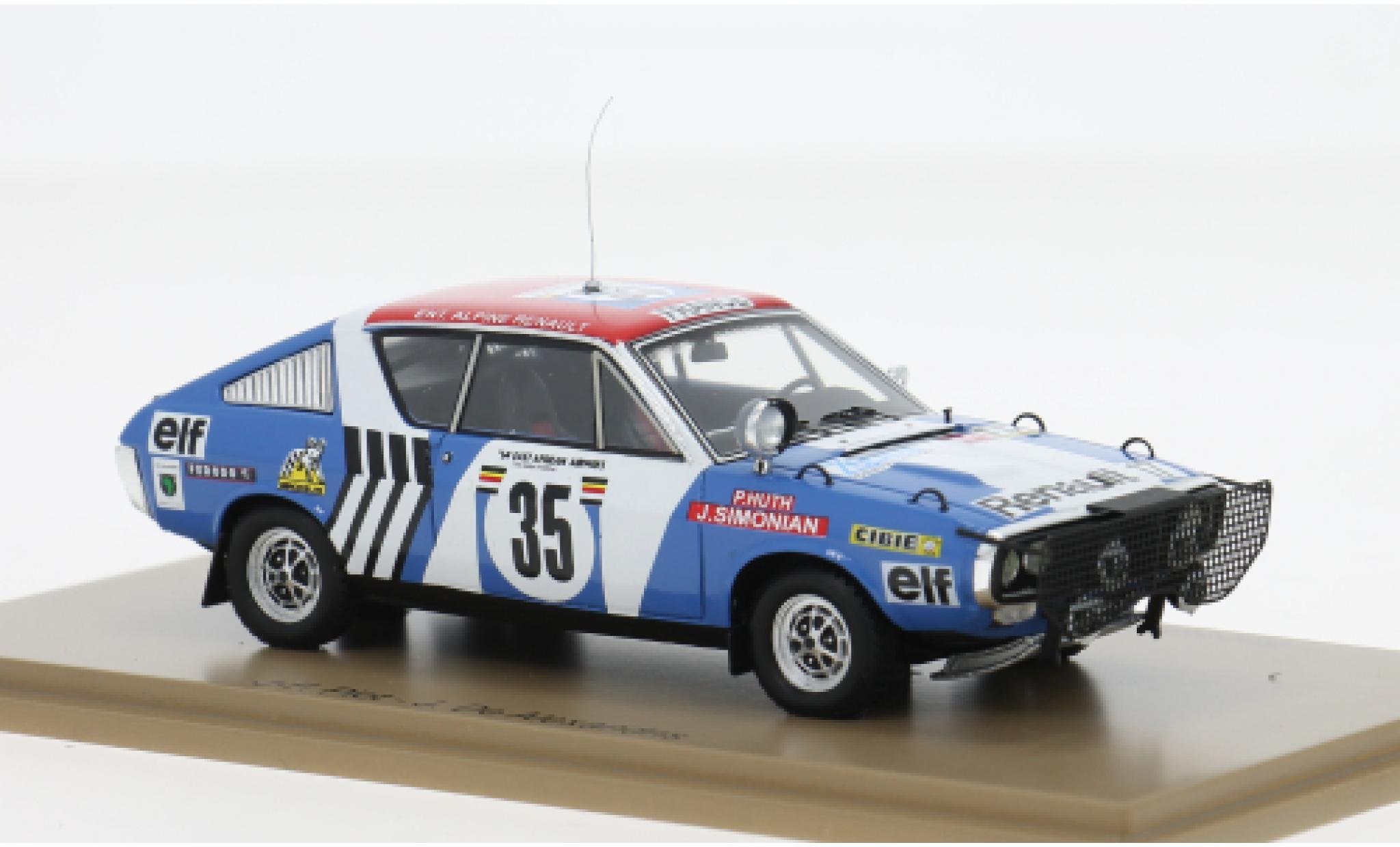 Renault 17 1/43 Spark Rally East African Safari 1975 #35 J.F.Piot/J.De Alexandris 1:43 modelauto
