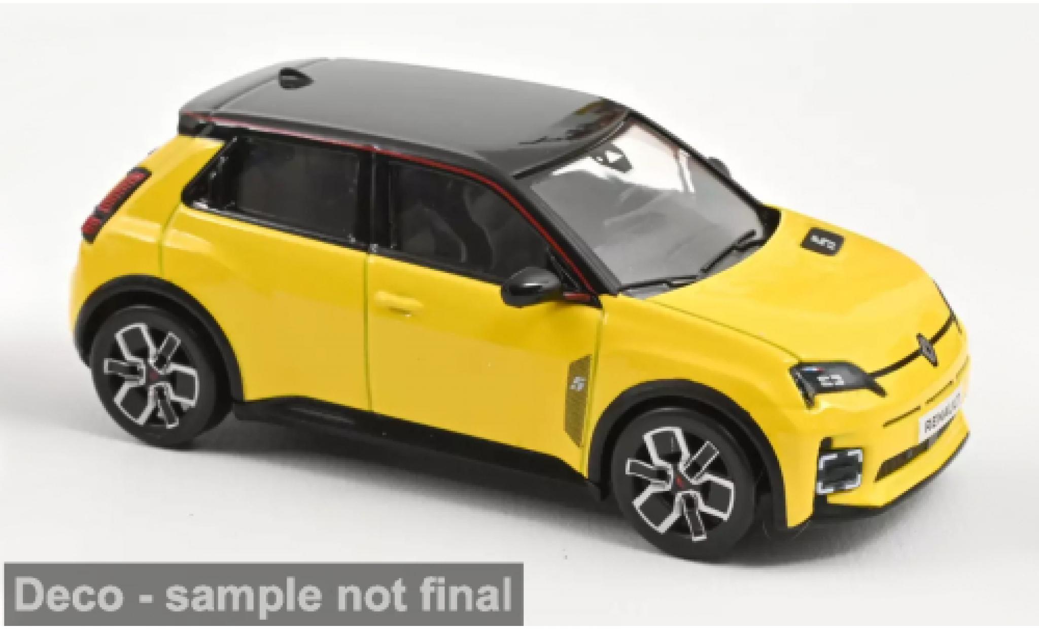 Renault 5 1/43 Norev E-Tech geel/zwart 2024 1:43 modelauto