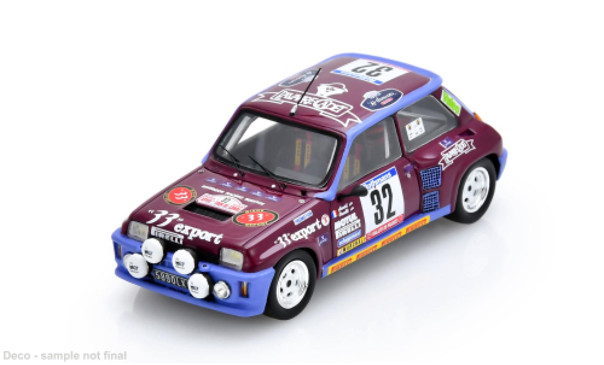Renault 5 1/43 Spark Turbo Tour de Corse 1984 #32 D.Auriol/B.Occelli 1:43 modelauto