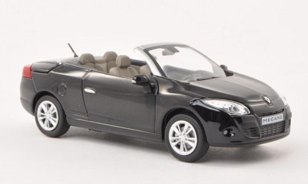 Renault Megane 1/43 Norev Coupe Cabriolet zwart 2009 modelauto