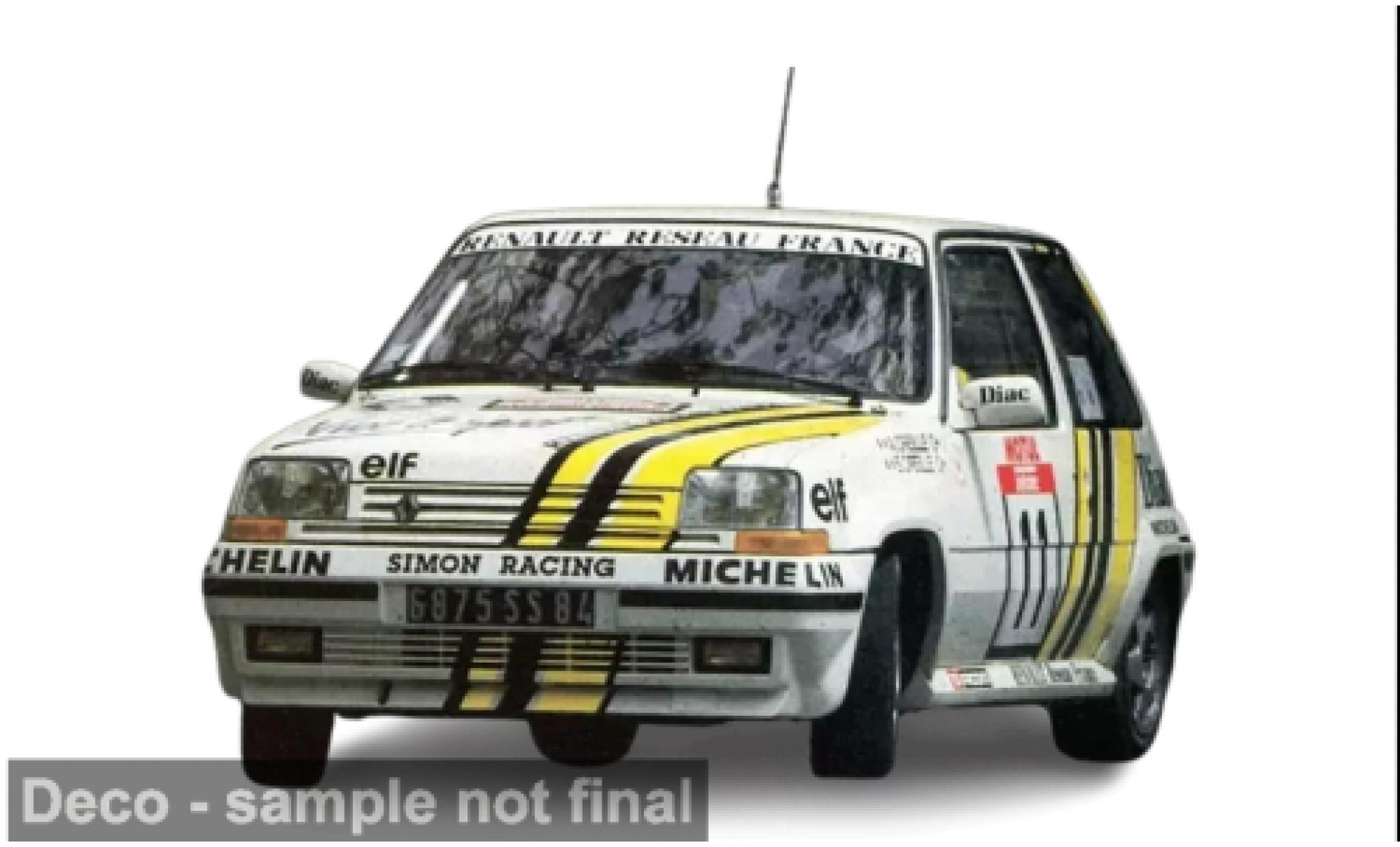 Renault 5 GT Turbo 1/18 Norev Supercinq GT Turbo Tour de Corse 1988 #11 A.Oreille 1:18 modelauto