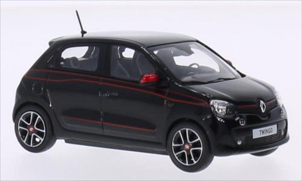 Renault Twingo 1/43 Norev SL Edition One zwart/Dekor 2014 modelauto