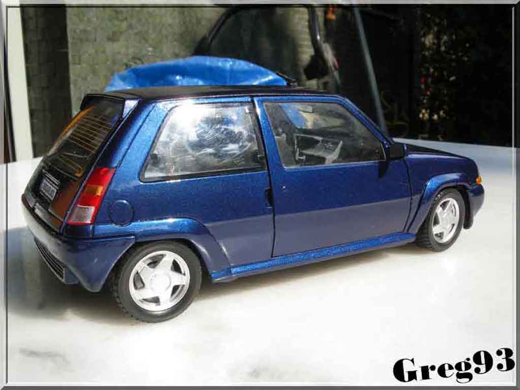 Renault 5 Phase 2 GT Turbo blauw lagon 2 1/18 Norev