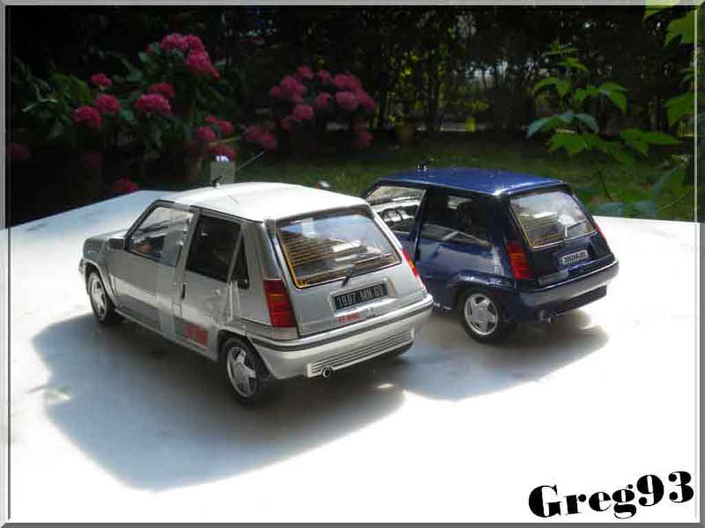 Renault 5 Phase 2 GT Turbo blauw lagon 2 1/18 Norev
