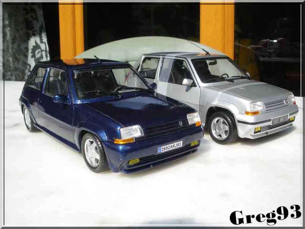 Renault 5 Phase 2 GT Turbo blauw lagon 2 1/18 Norev