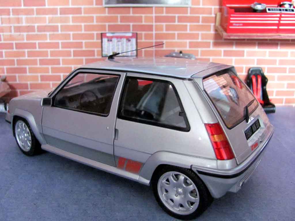 Renault 5 Phase 2 GT Turbo 2 grijs jantes speedline 1/18 Norev