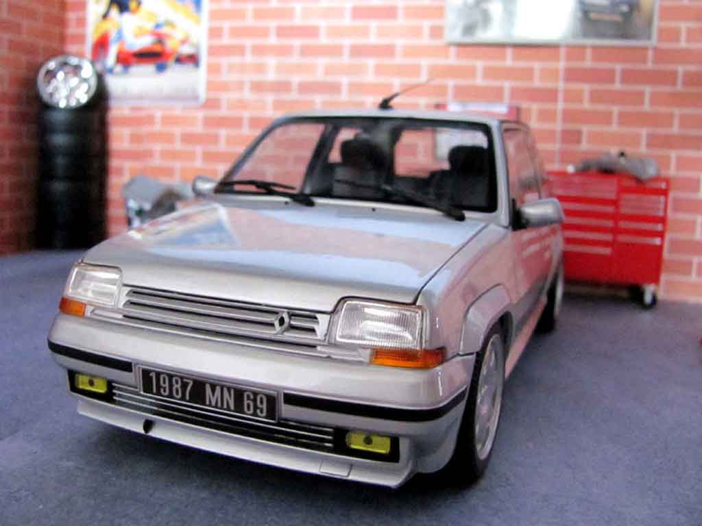 Renault 5 Phase 2 GT Turbo 2 grijs jantes speedline 1/18 Norev