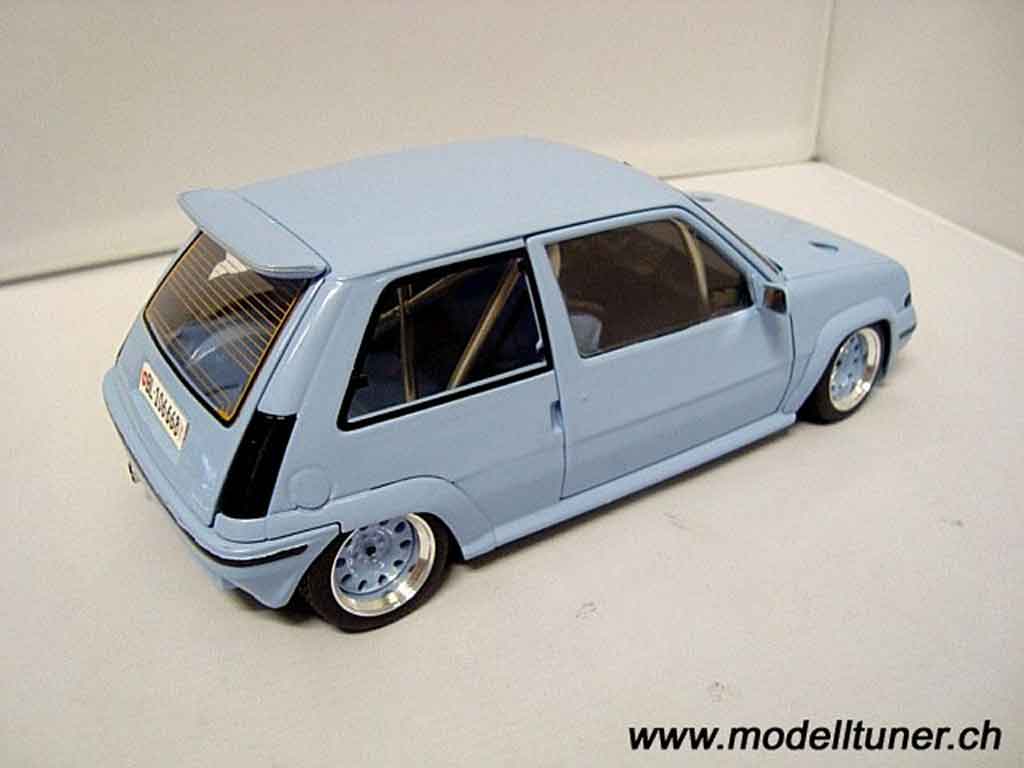Renault 5 Turbo GT blauw jantes 13 pouces 1/18 Norev