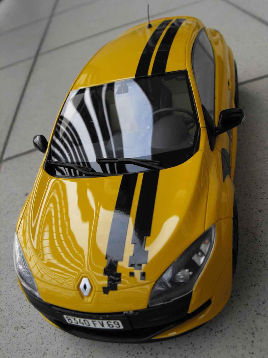 Renault Megane RS 250 2.0 t geel deco renault sport 1/18 Ottomobile