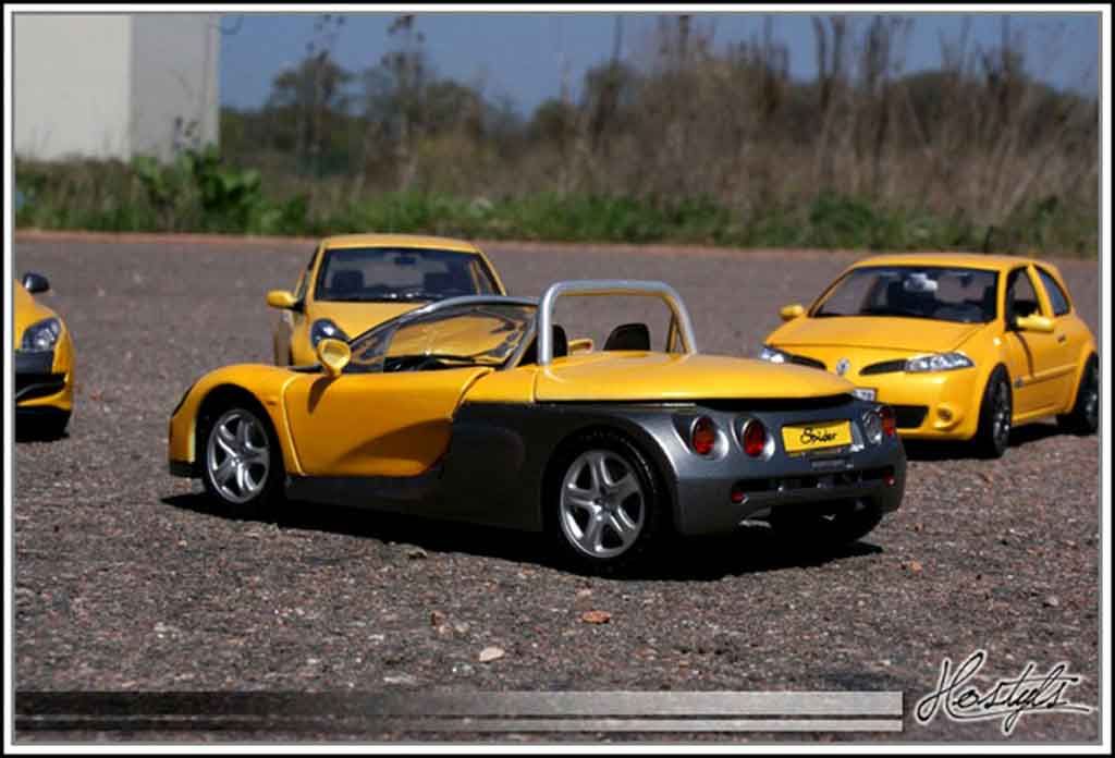 Renault Spider Base geel sirius 1/18 Anson