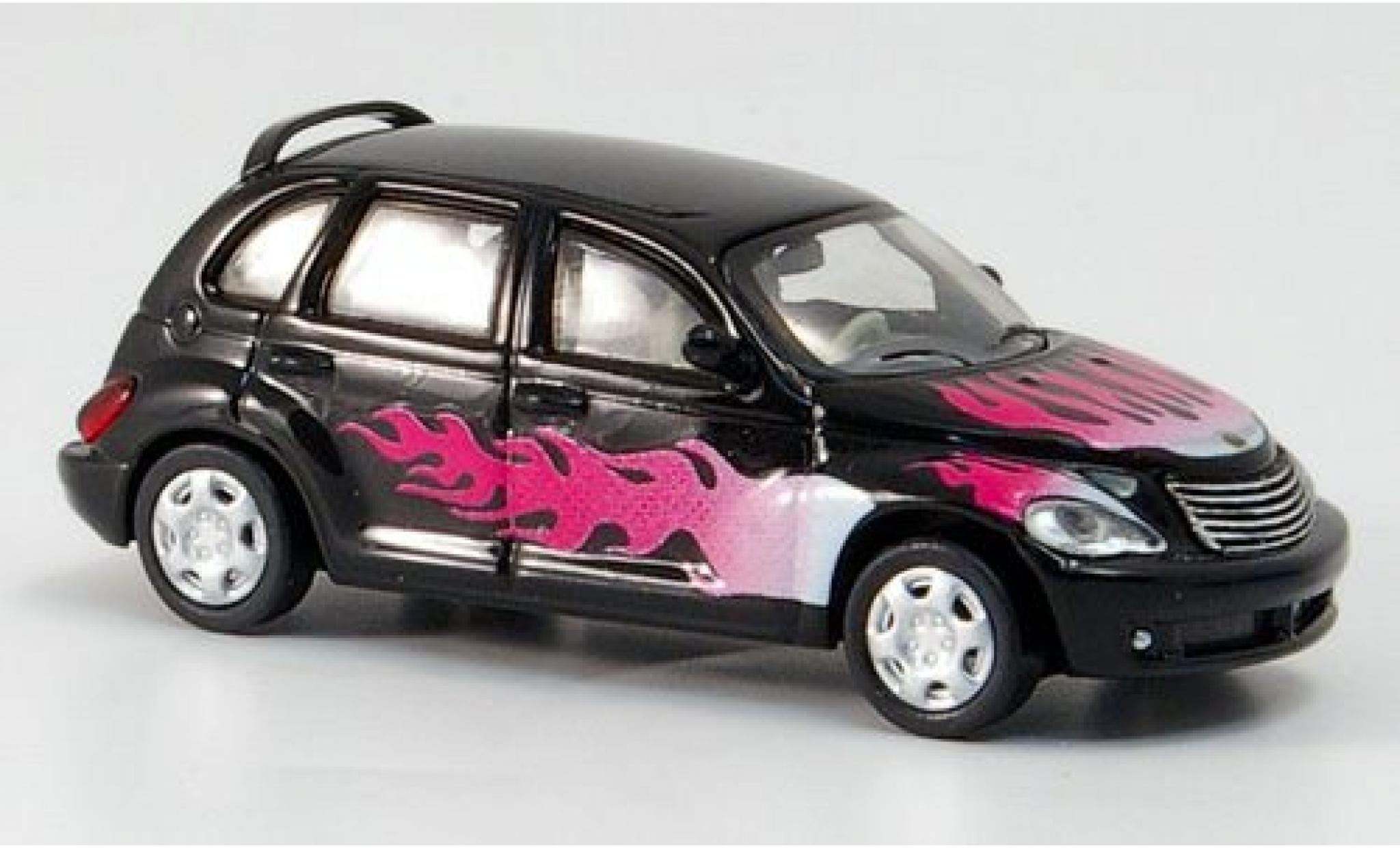 Chrysler PT Cruiser 1/87 Ricko zwart/Dekor 2006 modelauto