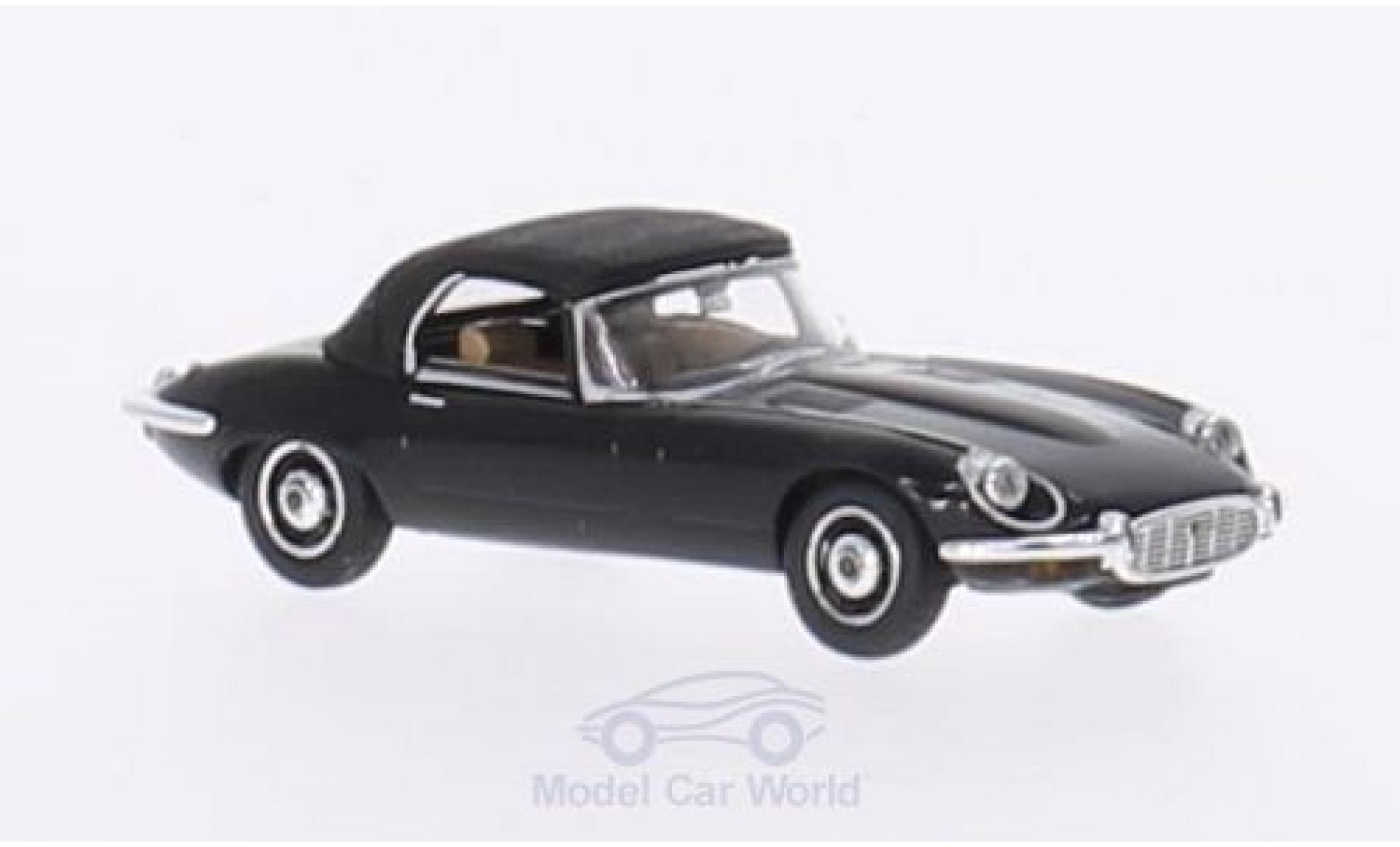Jaguar E-Type 1/87 Ricko Roadster zwart 1971 Verdeck geschlossen ohne Vitrine modelauto