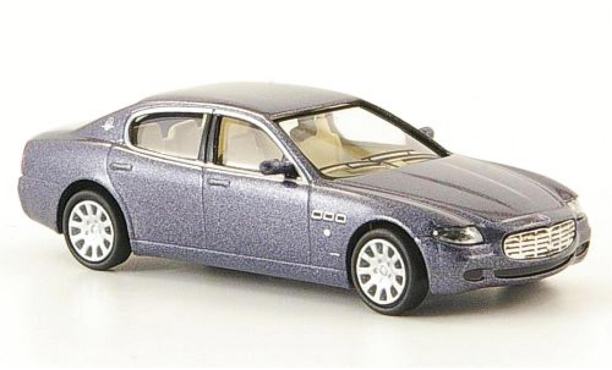 Maserati Quattroporte 1/87 Ricko metallic blauw 2003 modelauto