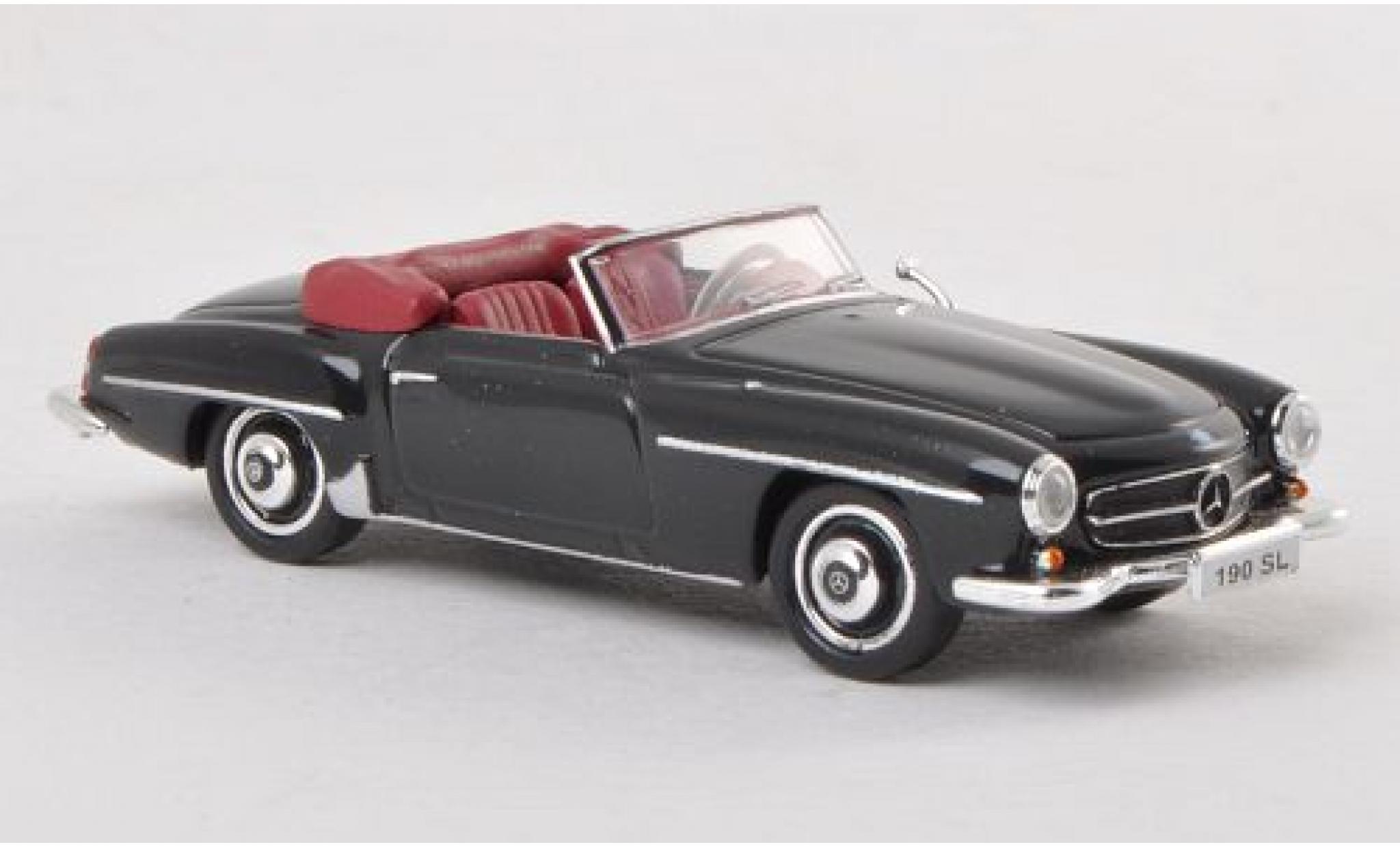 Mercedes 190 1/87 Ricko SL (W121 BII) zwart ohne Vitrine modelauto