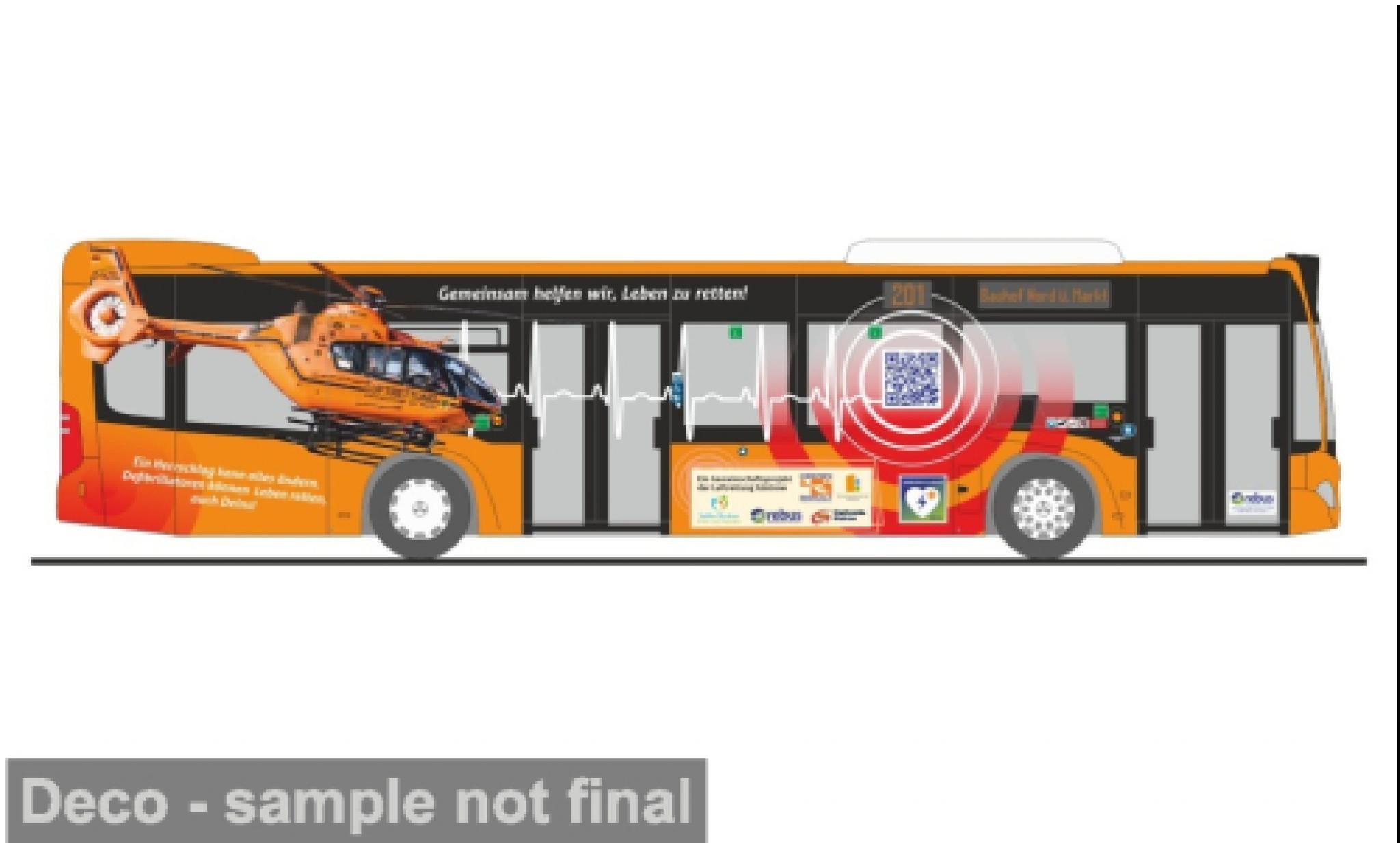 Mercedes Citaro 1/87 Rietze 2015 rebus Rostock - Rettungsbus 1:87 modelauto