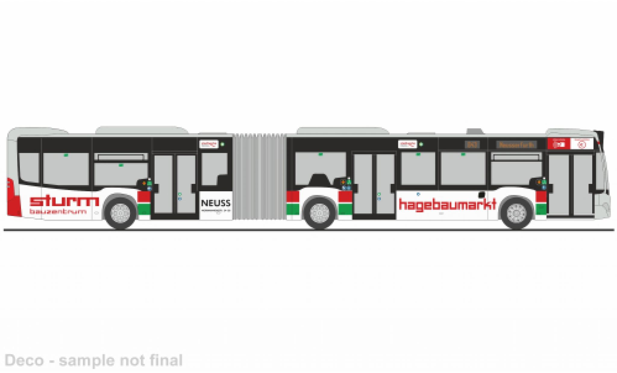Mercedes Citaro 1/87 Rietze G 2012 Stadtwerke Neuss - Hagebaumarkt 1:87 modelauto