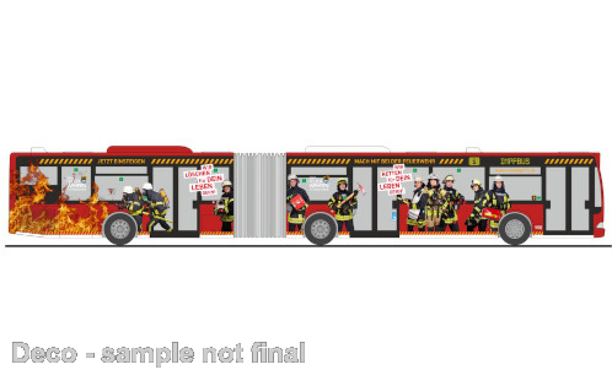 Mercedes Citaro 1/87 Rietze G Kreisfeuerwehrverband D&uuml;ren modelauto