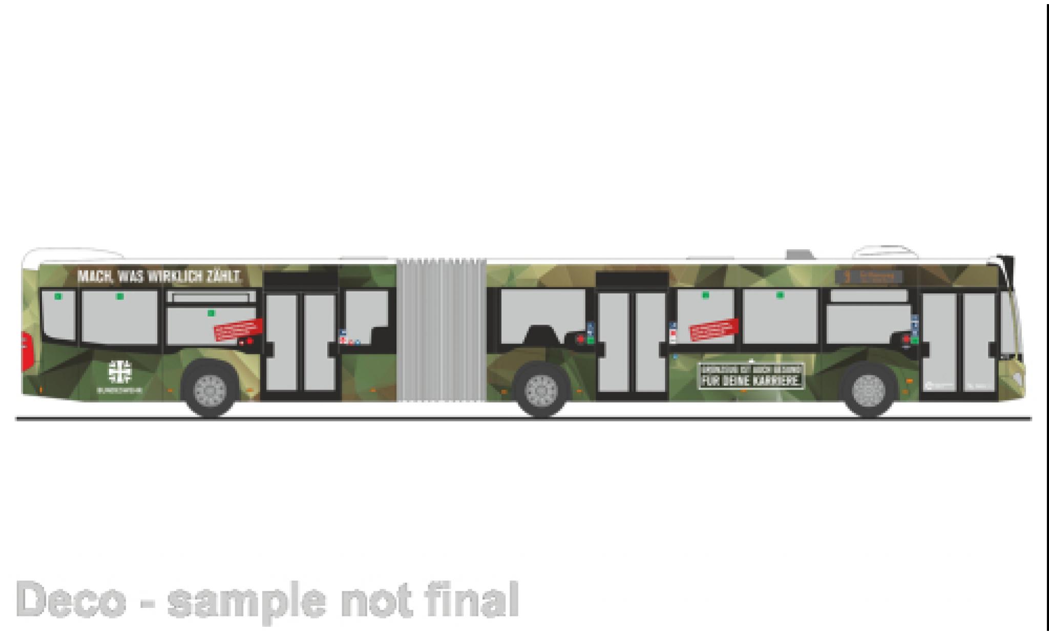 Mercedes Citaro 1/87 Rietze G Stadtverkehr L&uuml;beck - Bundeswehr 2015 modelauto