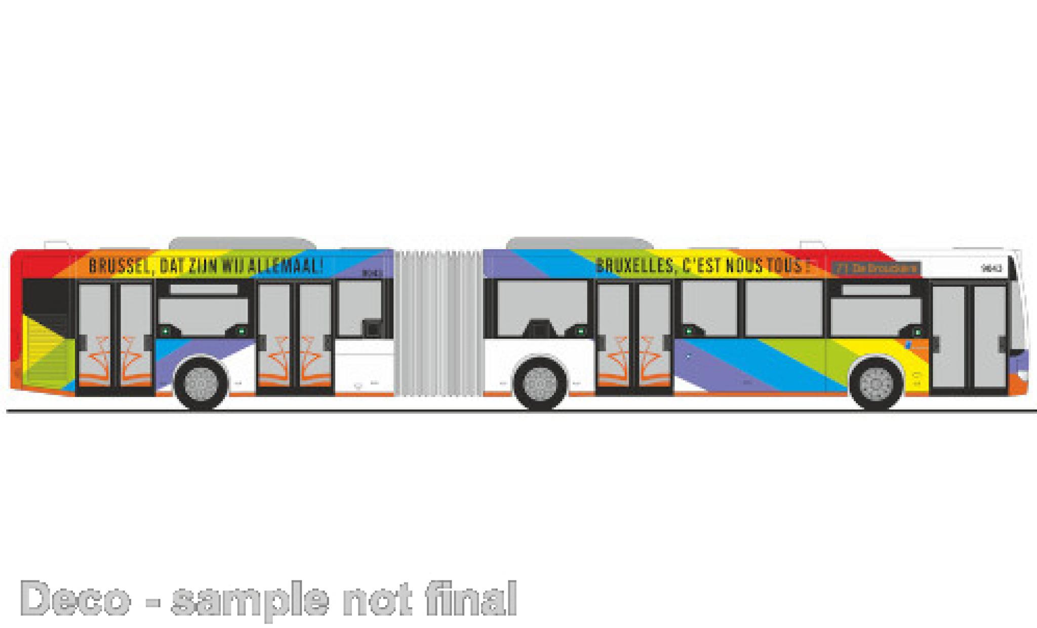 Mercedes Citaro 1/87 Rietze G STIB Pride Bruxelles (BE) 2006 modelauto