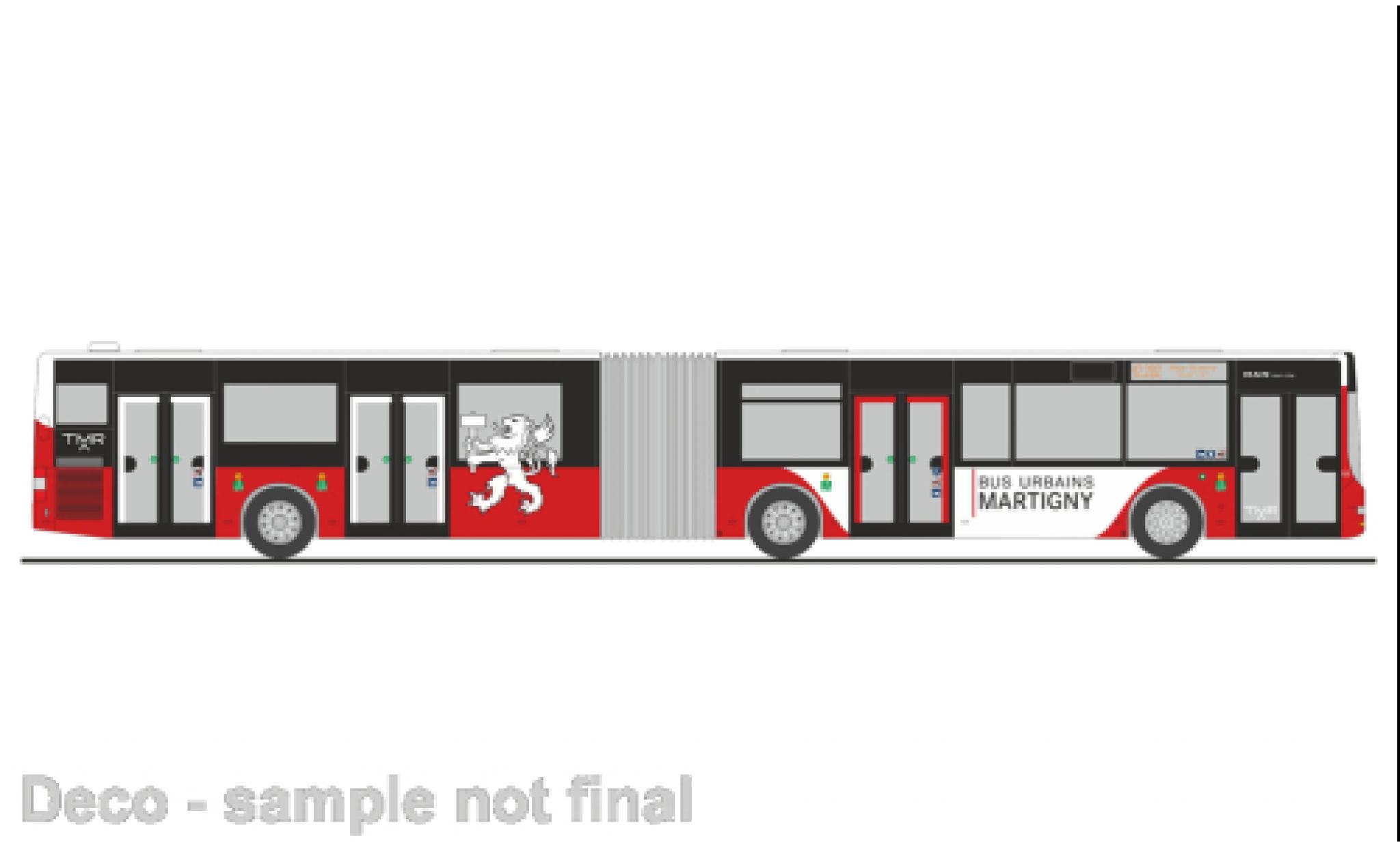 Mercedes Citaro 1/87 Rietze G TMR Martigny (CH) 2015 modelauto