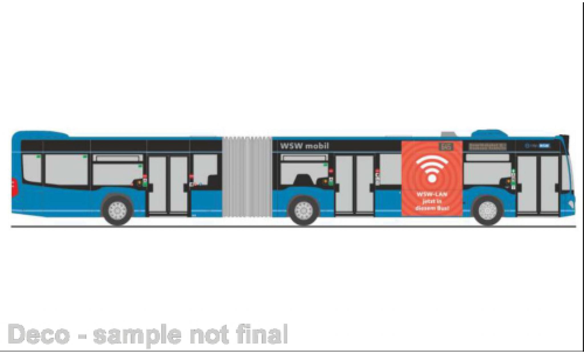 Mercedes Citaro 1/87 Rietze G WSW mobil Wuppertal 2015 modelauto