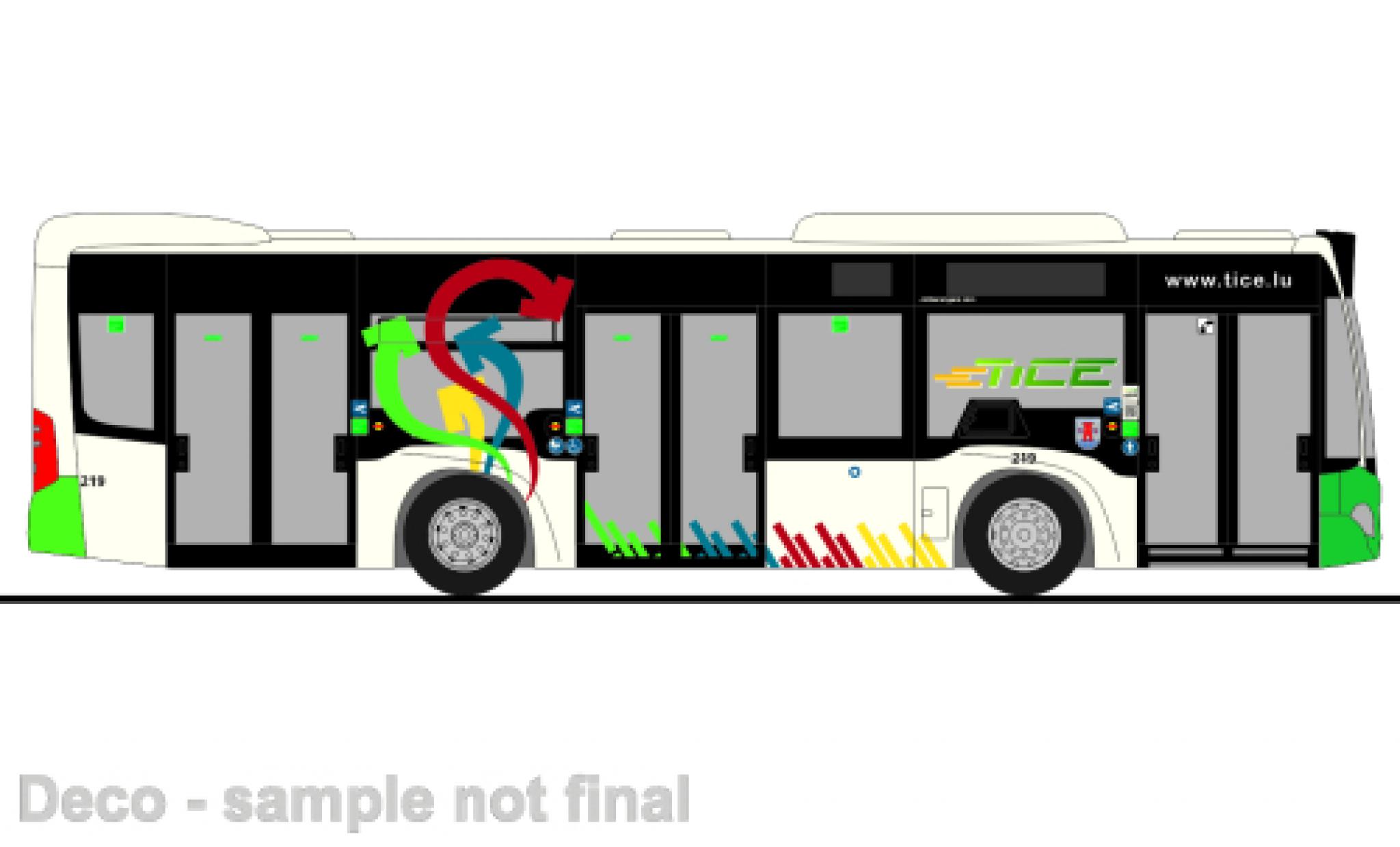 Mercedes Citaro 1/87 Rietze K TICE (LU) 2015 modelauto
