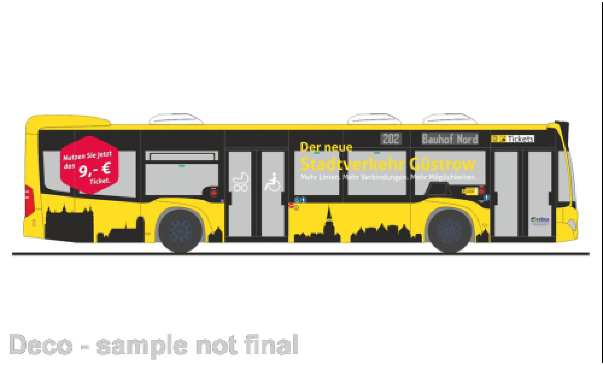 Mercedes Citaro 1/87 Rietze Rebus Rostock 2015 modelauto
