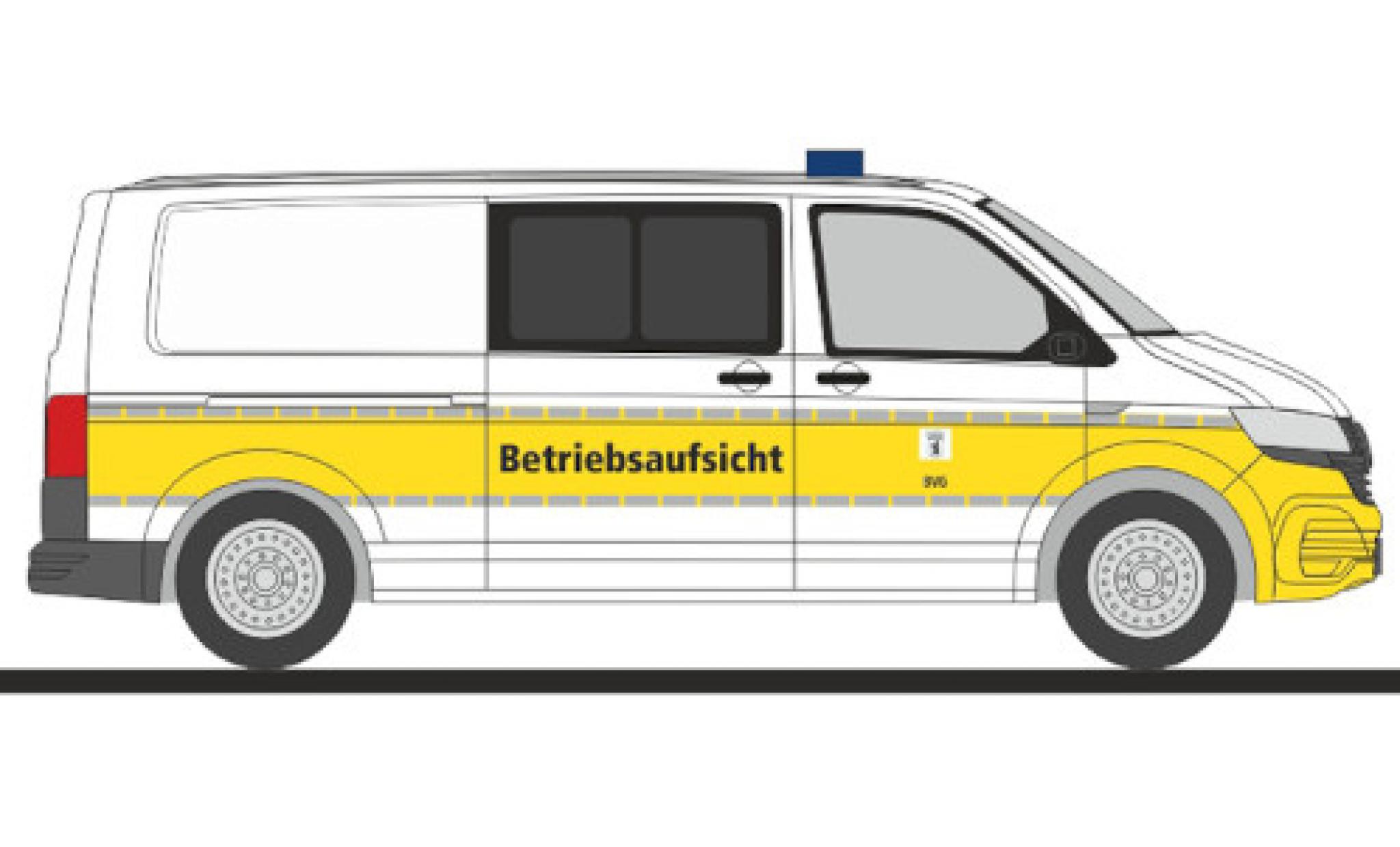 Volkswagen T6 1/87 Rietze .1 bus BVG Betriebsaufsicht modelauto