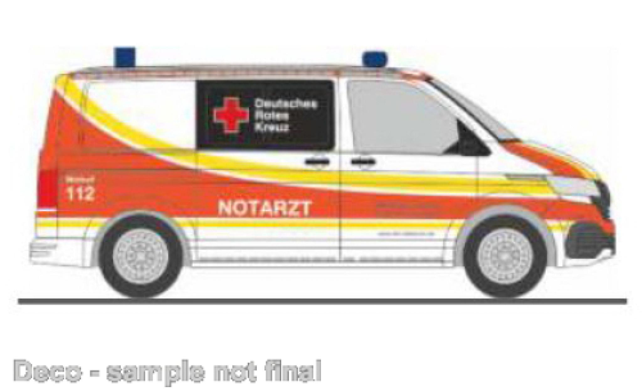 Volkswagen T6 1/87 Rietze .1 bus DRK Heilbronn modelauto