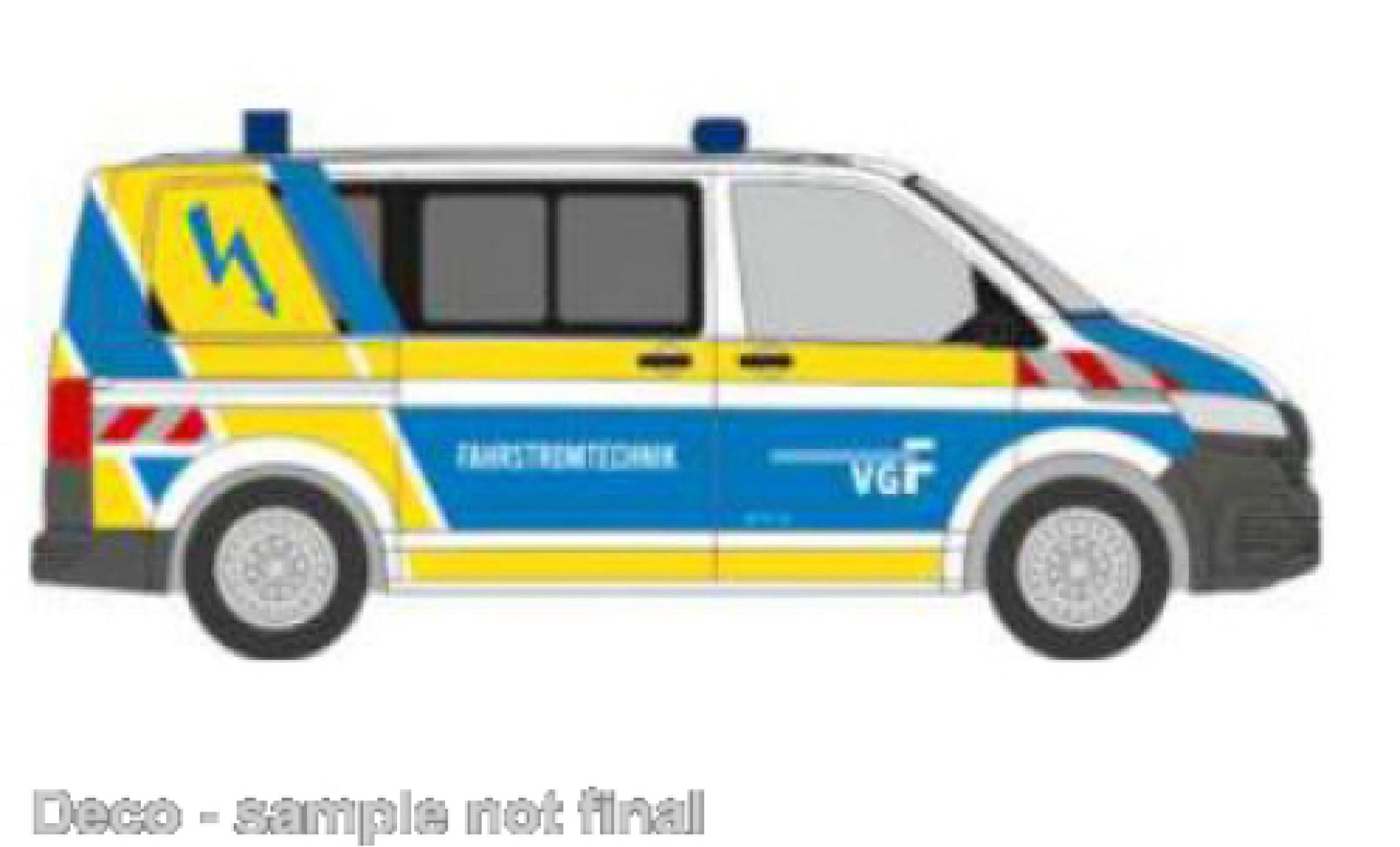 Volkswagen T6 1/87 Rietze .1 bus VGF Frankfurt Fahrstromtechnik modelauto