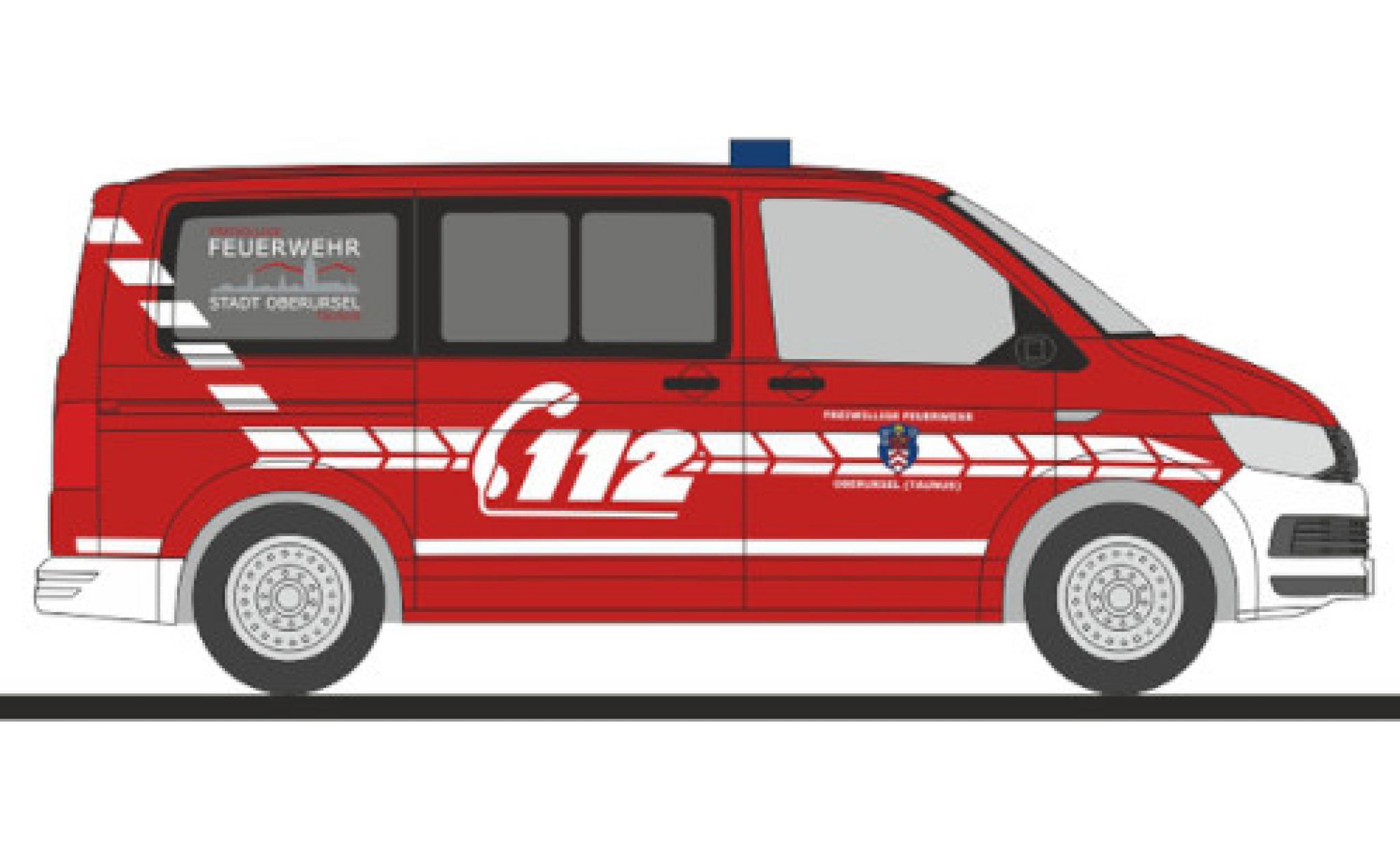 Volkswagen T6 1/87 Rietze bus brandweer Oberursel modelauto