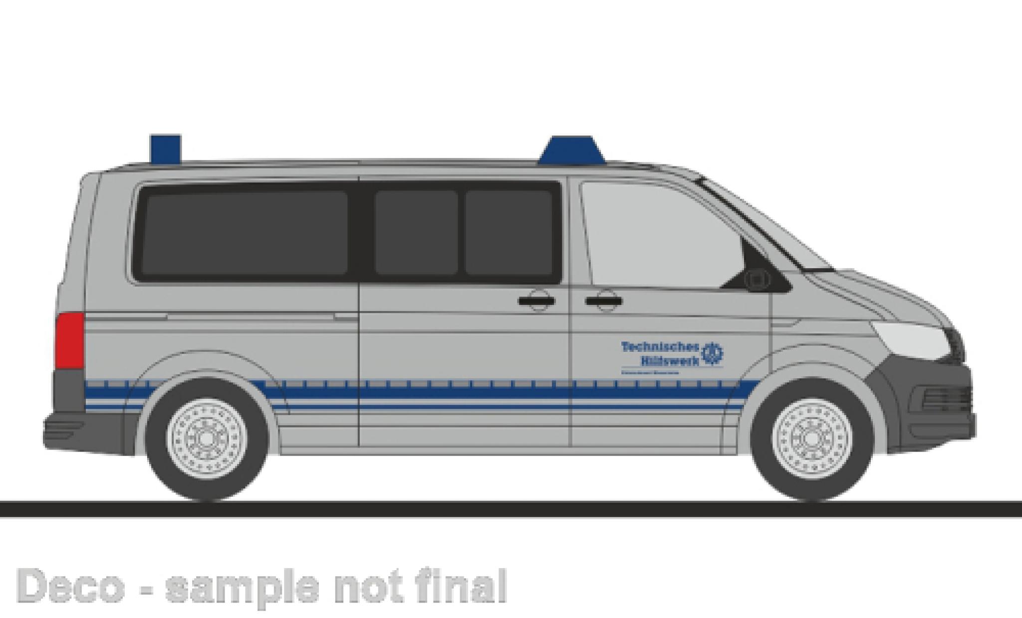 Volkswagen T6 1/87 Rietze bus THW Mannheim modelauto