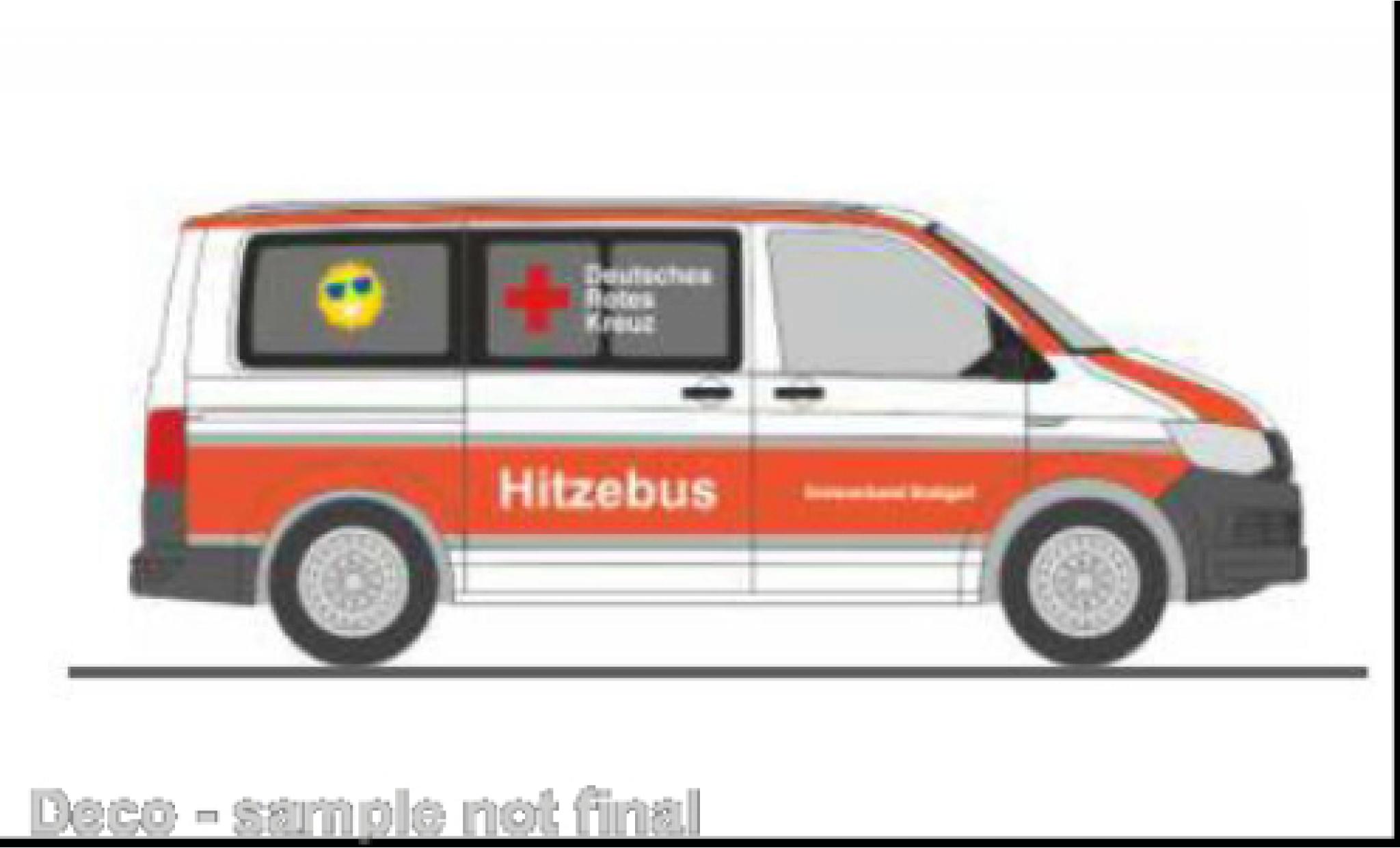 Volkswagen T6 1/87 Rietze DRK KV Stuttgart - Hitzebus modelauto