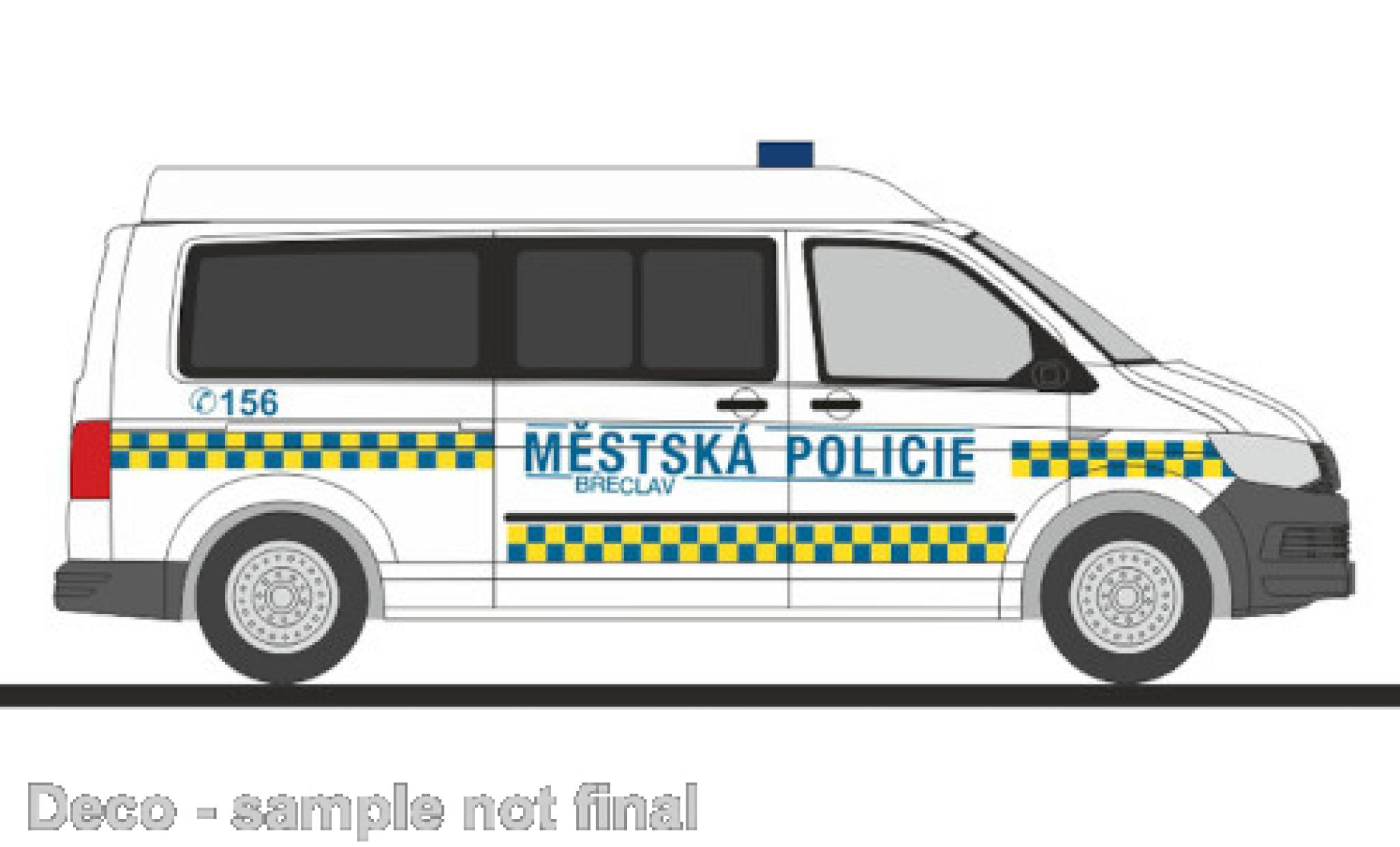 Volkswagen T6 1/87 Rietze Mestska Policie (CZ) modelauto