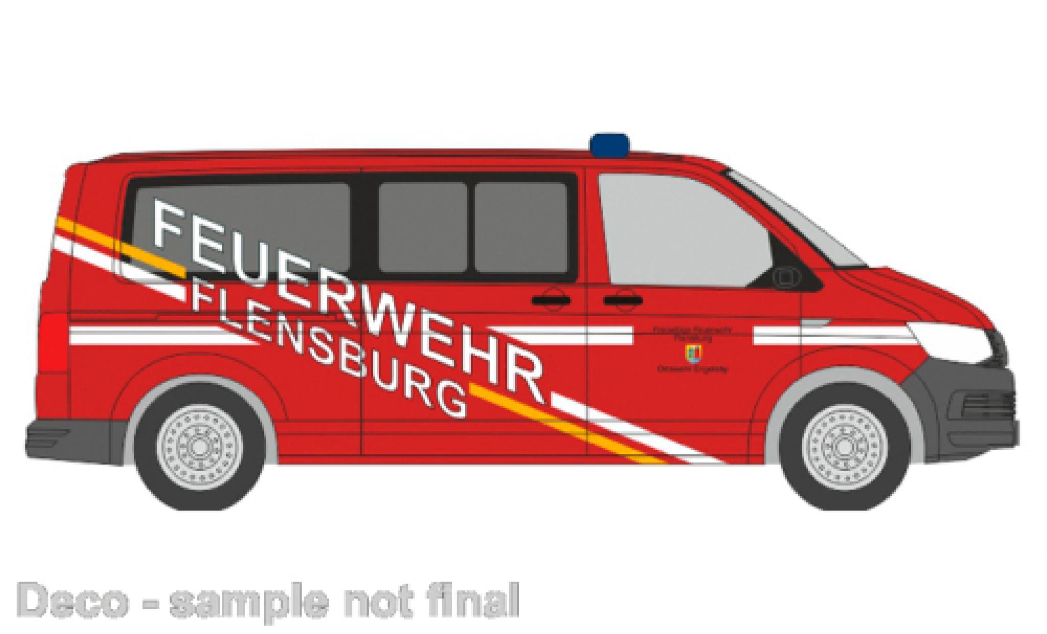 Volkswagen T6 1/87 Rietze brandweer Flensburg - Engelsby modelauto
