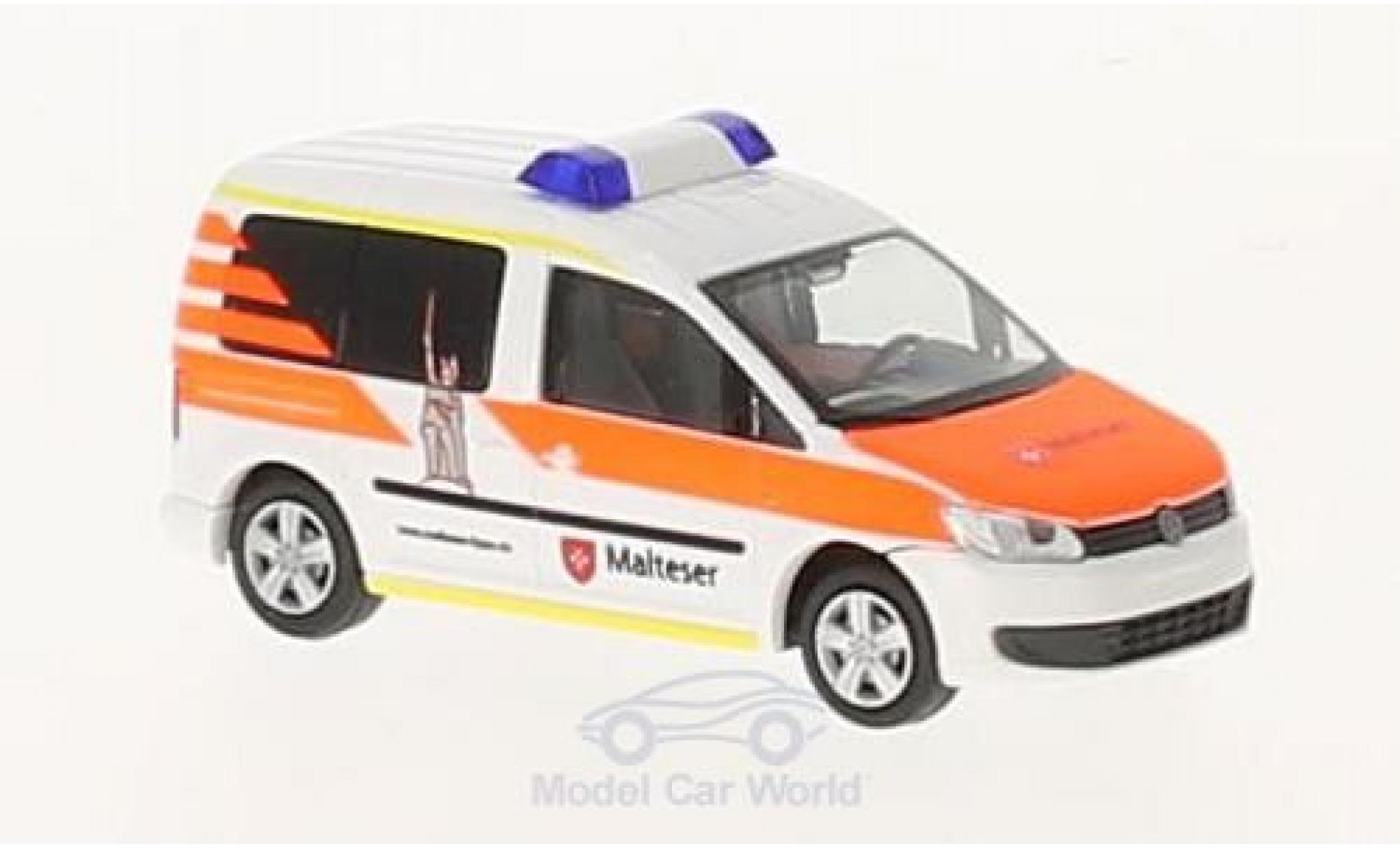 Volkswagen Caddy 1/87 Rietze Malteser Lippe 2011 modelauto