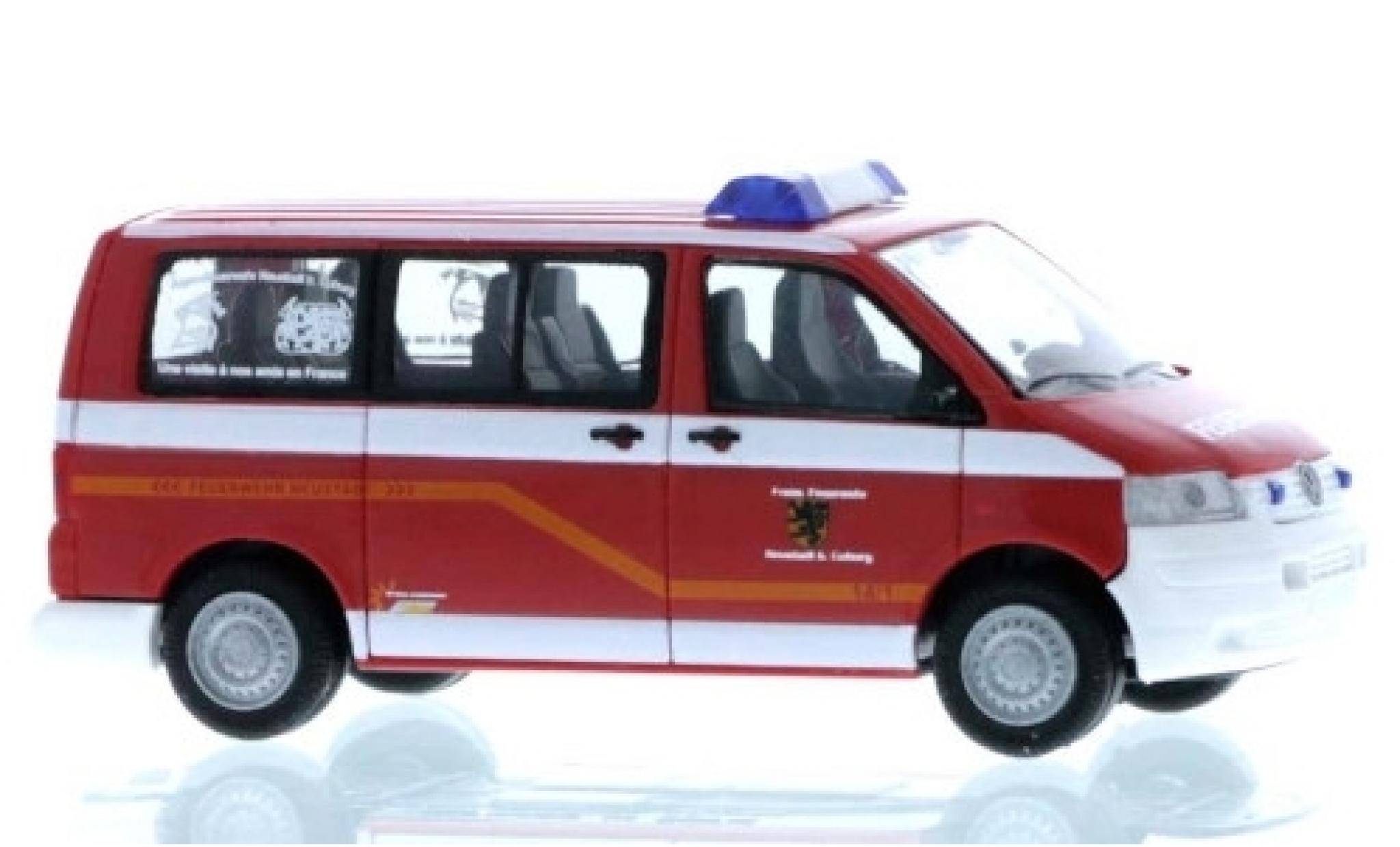 Volkswagen T5 1/87 Rietze Bus Brandweer Neustadt bei Coburg modelauto