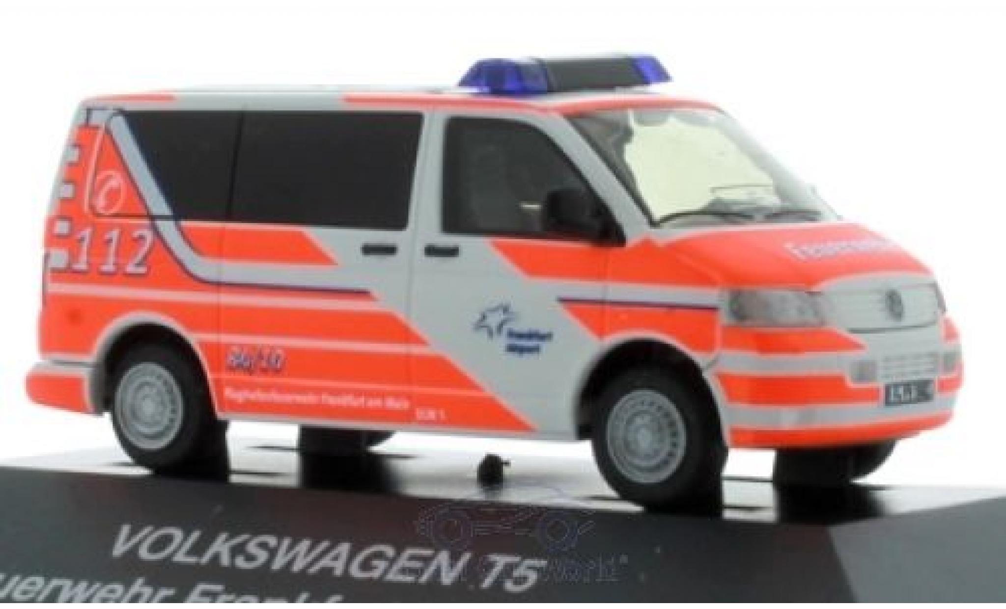 Volkswagen T5 1/87 Rietze Bus Flughafenfeuerwehr Frankfurt/Main modelauto