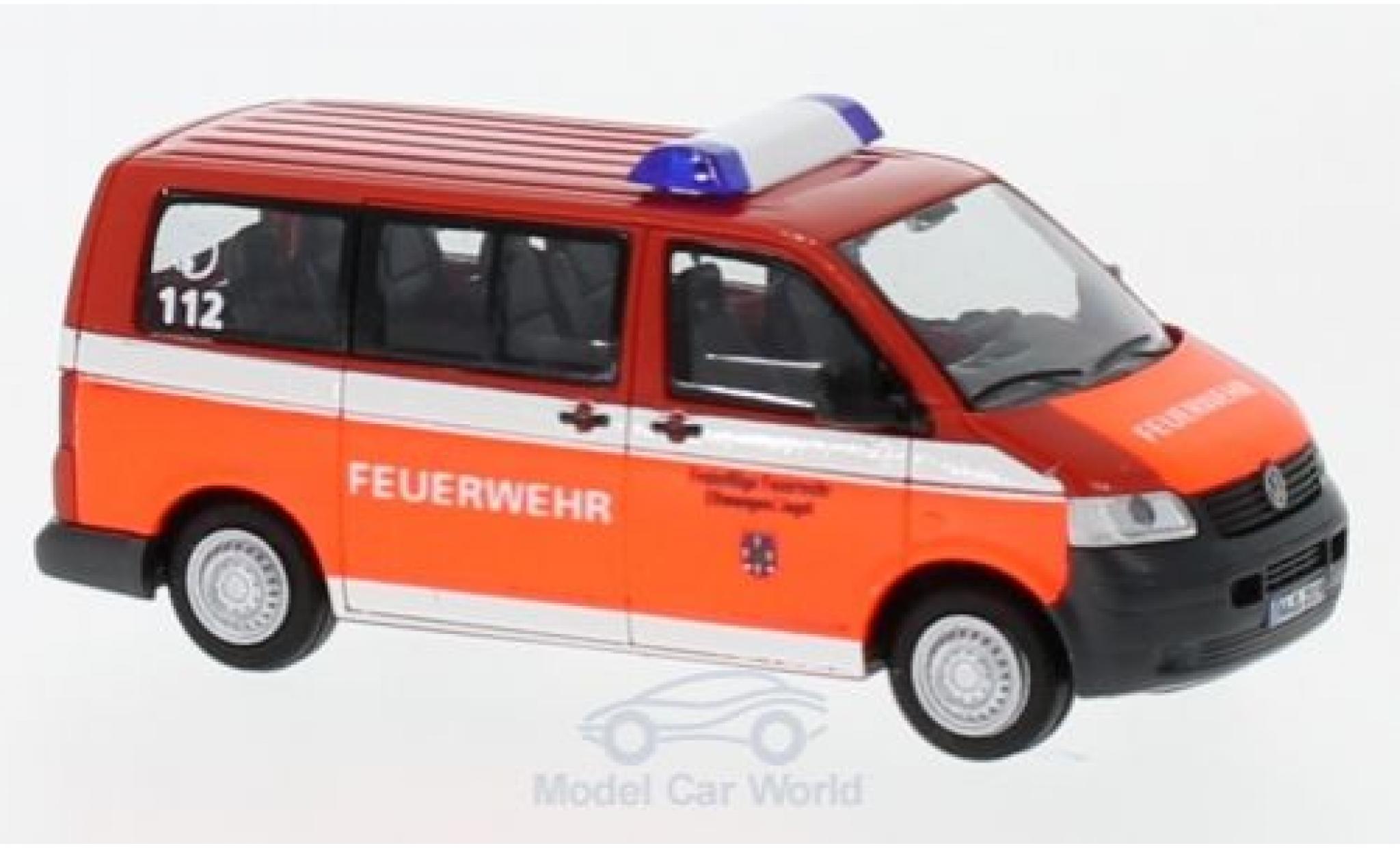 Volkswagen T5 1/87 Rietze Brandweer Ellwangen 2003 modelauto
