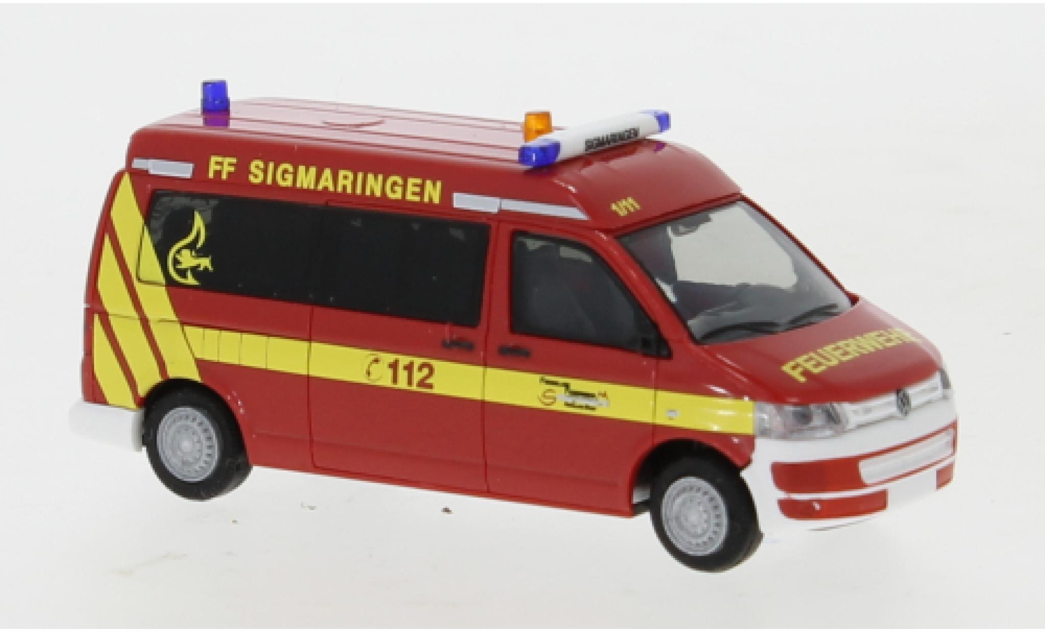 Volkswagen T5 1/87 Rietze Brandweer Sigmaringen 2010 modelauto