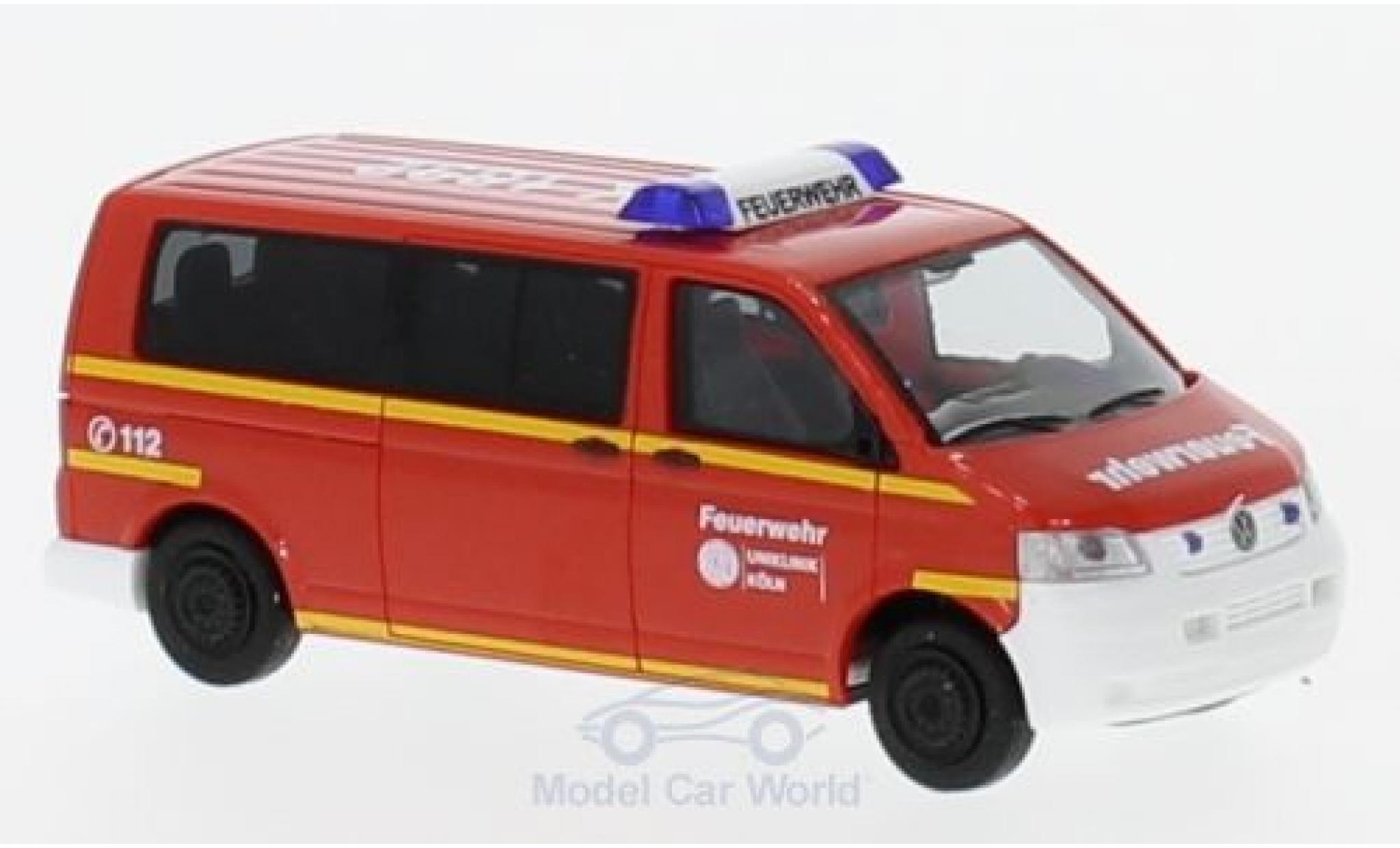 Volkswagen T5 1/87 Rietze Brandweer Uniklinik K&ouml;ln 2003 modelauto