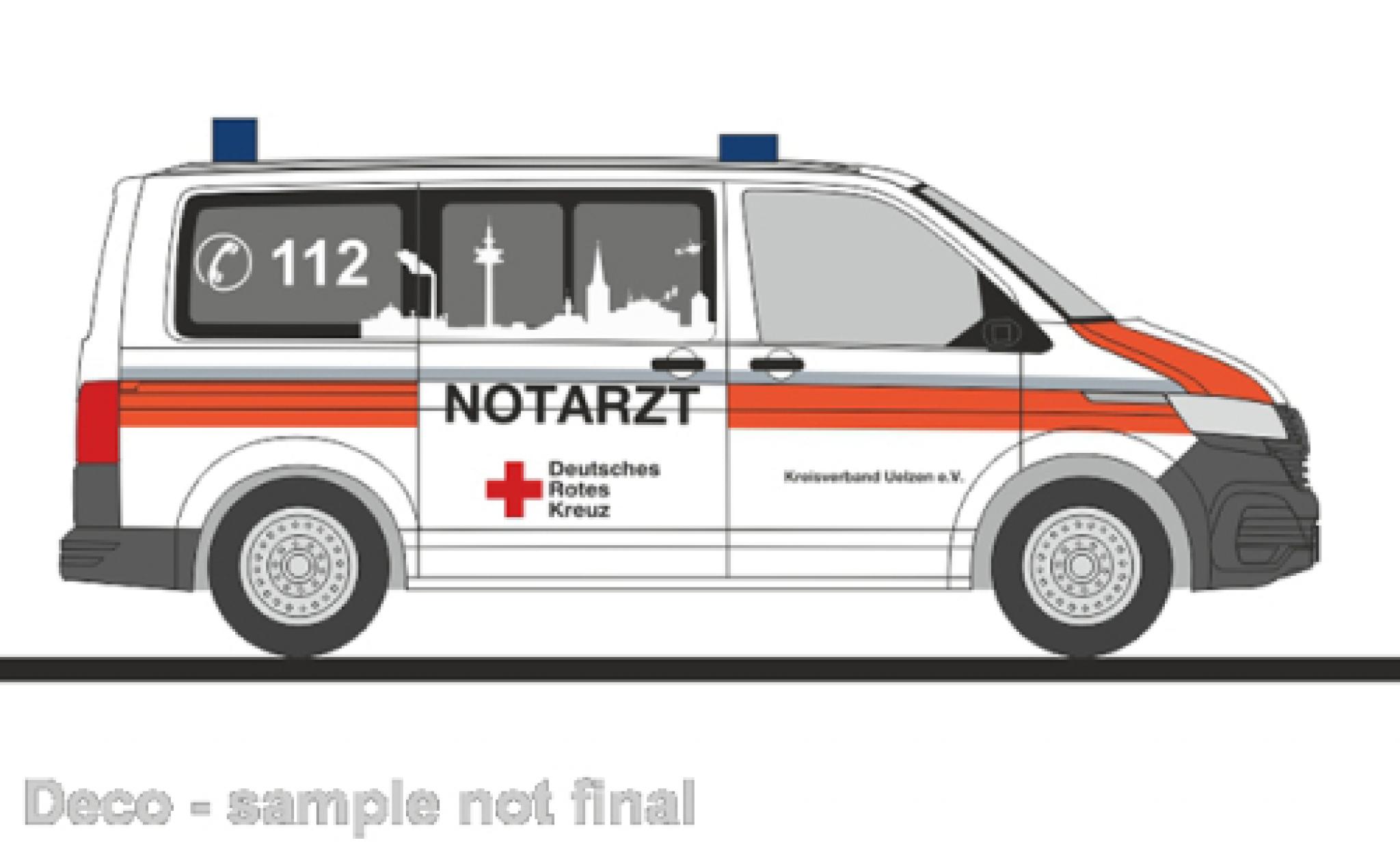 Volkswagen T6 1/87 Rietze .1 Bus DRK Uelzen 1:87 modelauto
